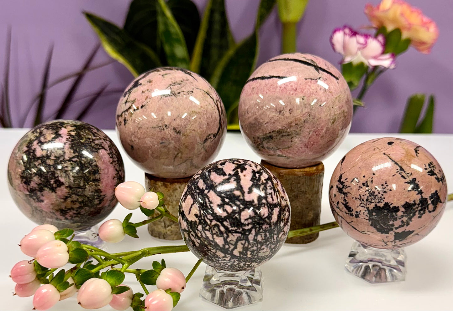 4 lbs Natural Rhodonite Sphere Crystal Healing Energy