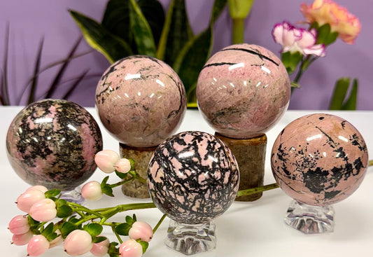 4 lbs Natural Rhodonite Sphere Crystal Healing Energy