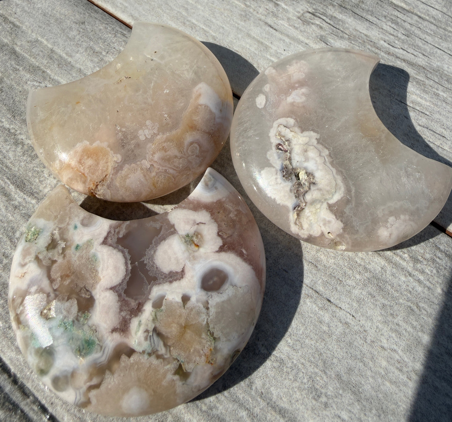Wholesale Lot 1 lb Natural Flower Agate Crystal Moon Healing Energy