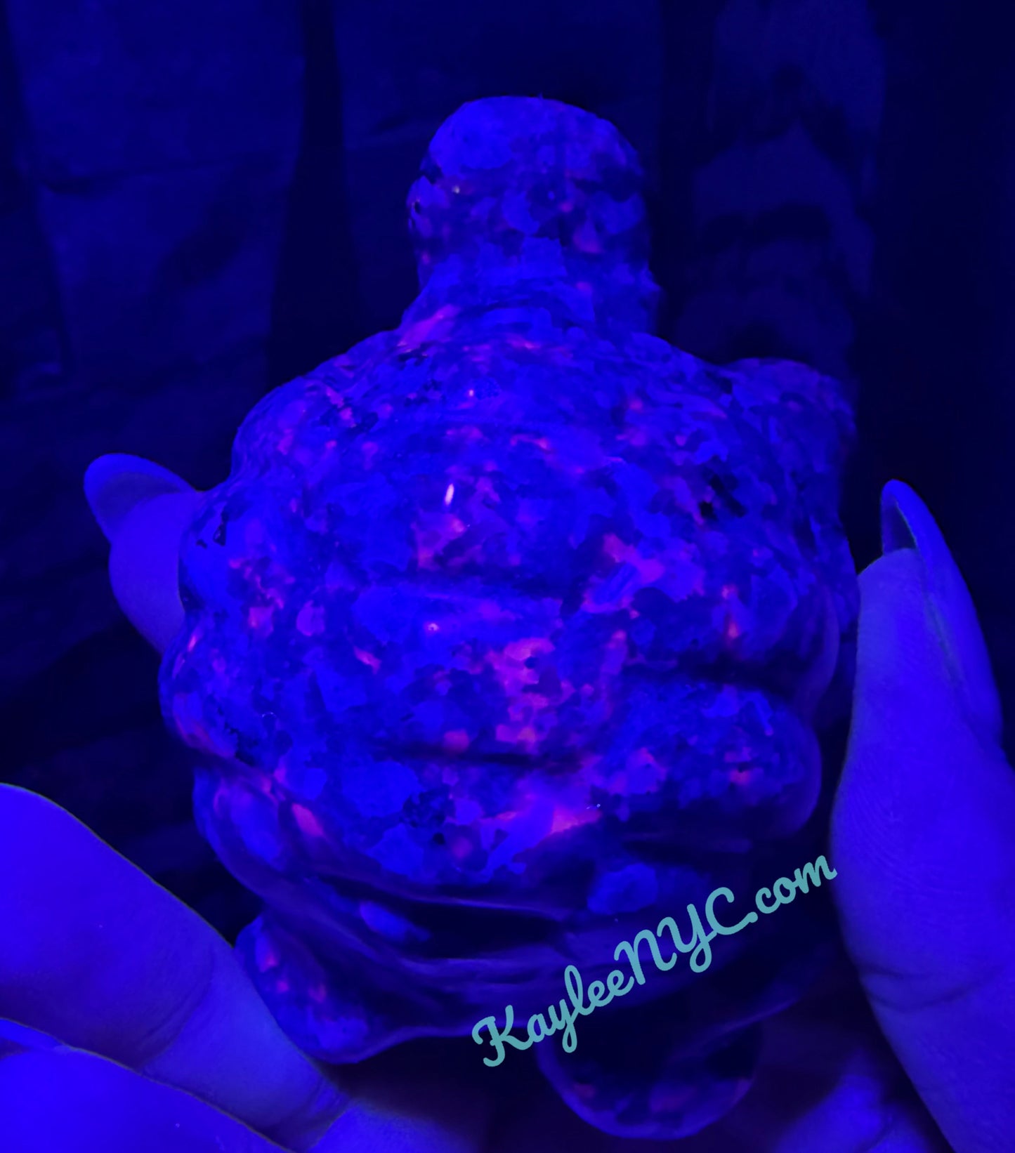 Wholesale Lot 4 pcs 8.5cm Natural Black Obsidian Yooperlite aka Emberlite Turtles Crystals Healing Energy
