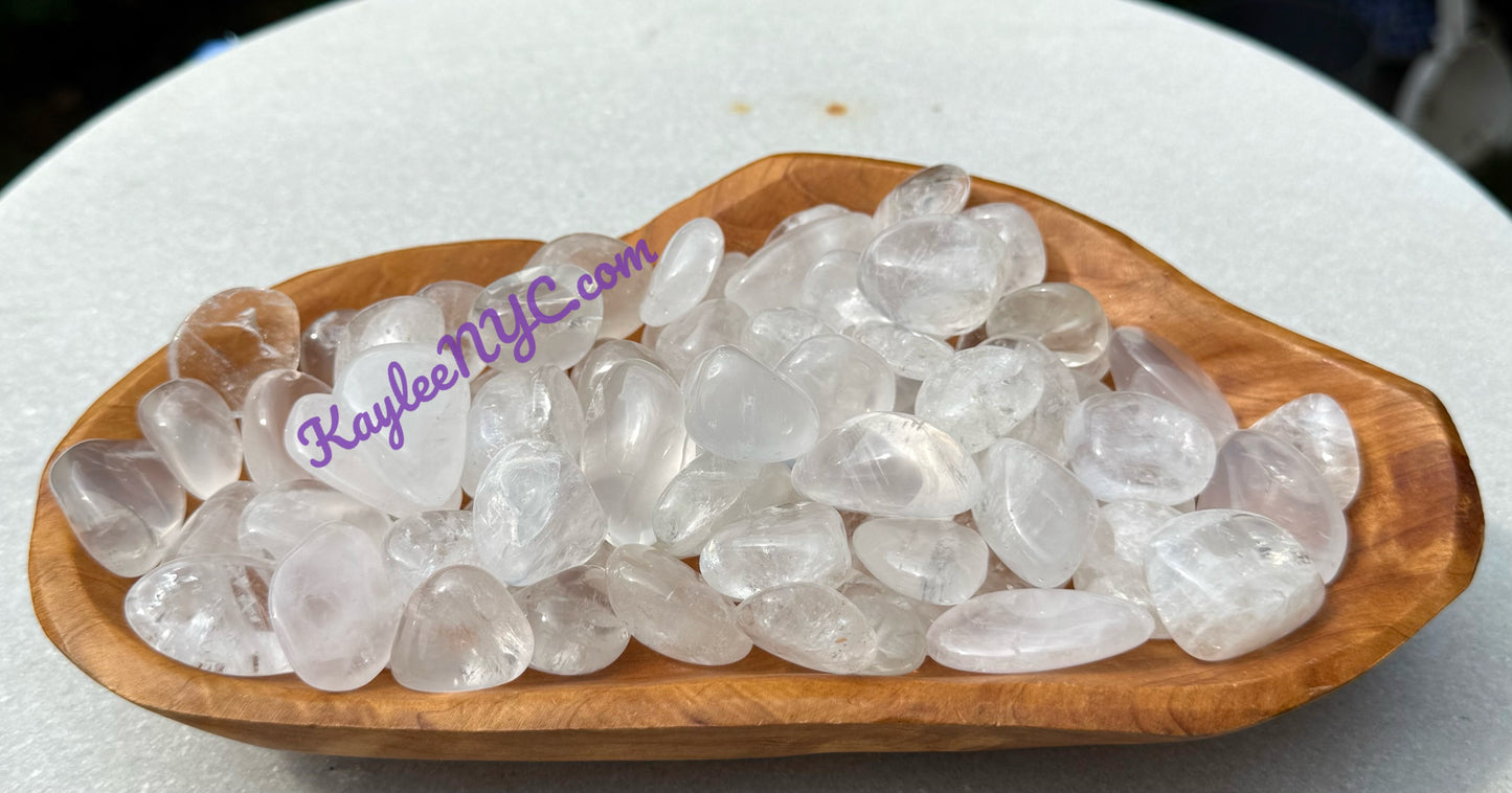 Wholesale Lot 2 Lbs Natural Clear Quartz Tumble Healing Energy Nice Quality