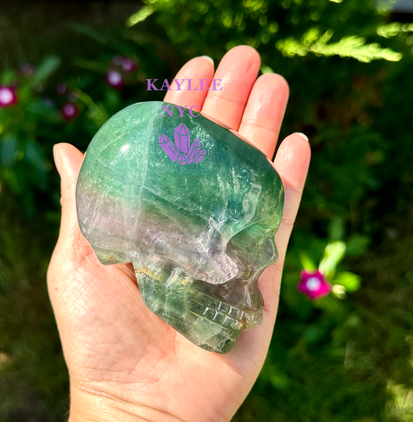 4 PCs Natural Fluorite Crystal Skull