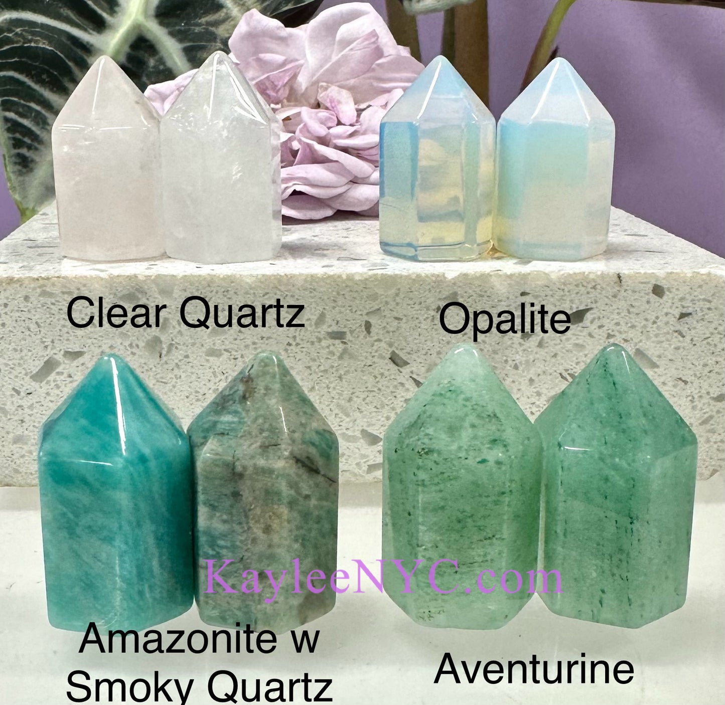 22 PCs Natural Mix Crystal Mini Obelisk Tower Point