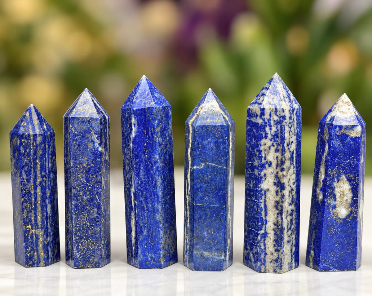 Wholesale Lot 1 Lb Lapis Lazuli Tower Obelisk Point Crystal Natural Energy