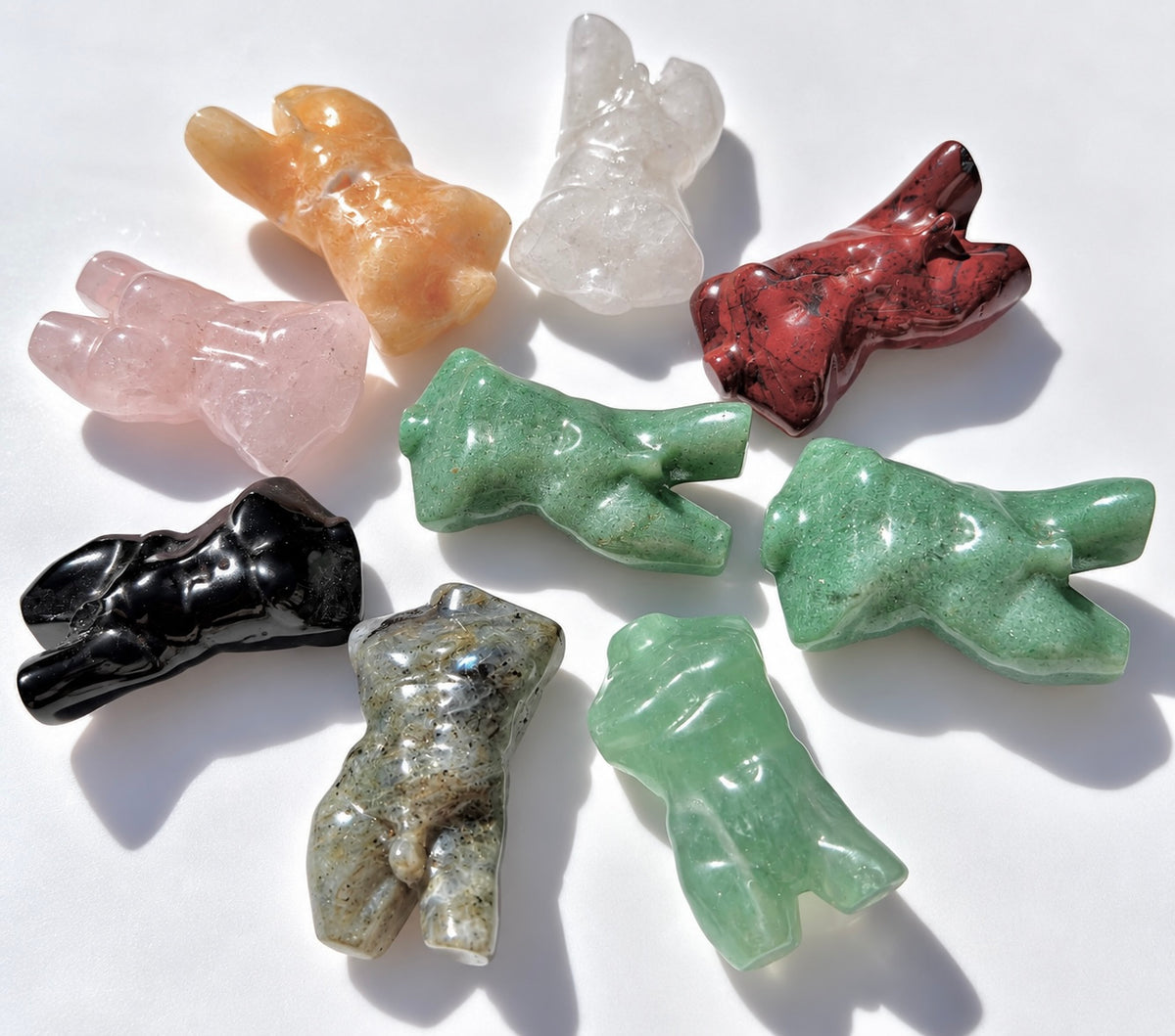 Wholesale Lot 6 Pcs 5cm Natural Mixed Crystals Male Model Healing Energy