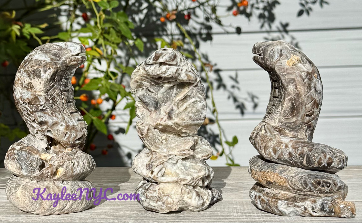 Wholesale Lot 3 Pcs Natural Sphalerite Cobra Snakes