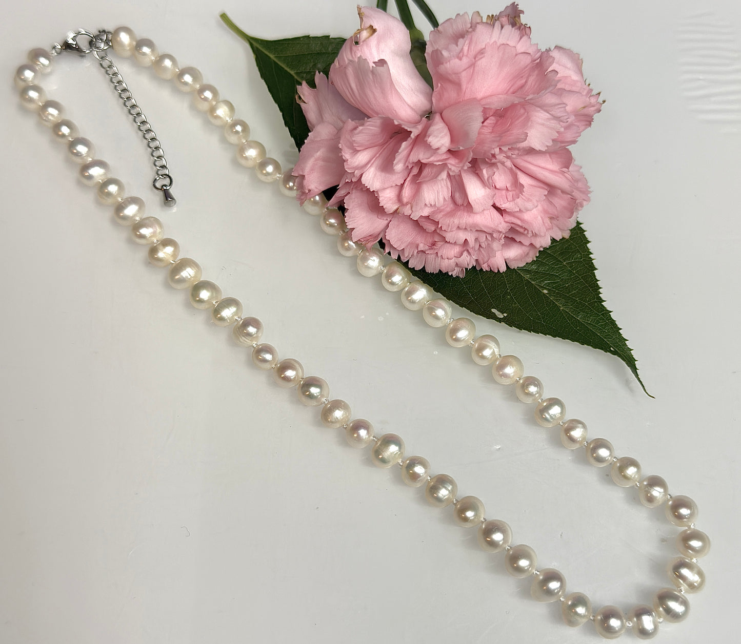 6 PCs 6 pcs ~7mm Natural Freshwater Pearl Necklace Healing Energy