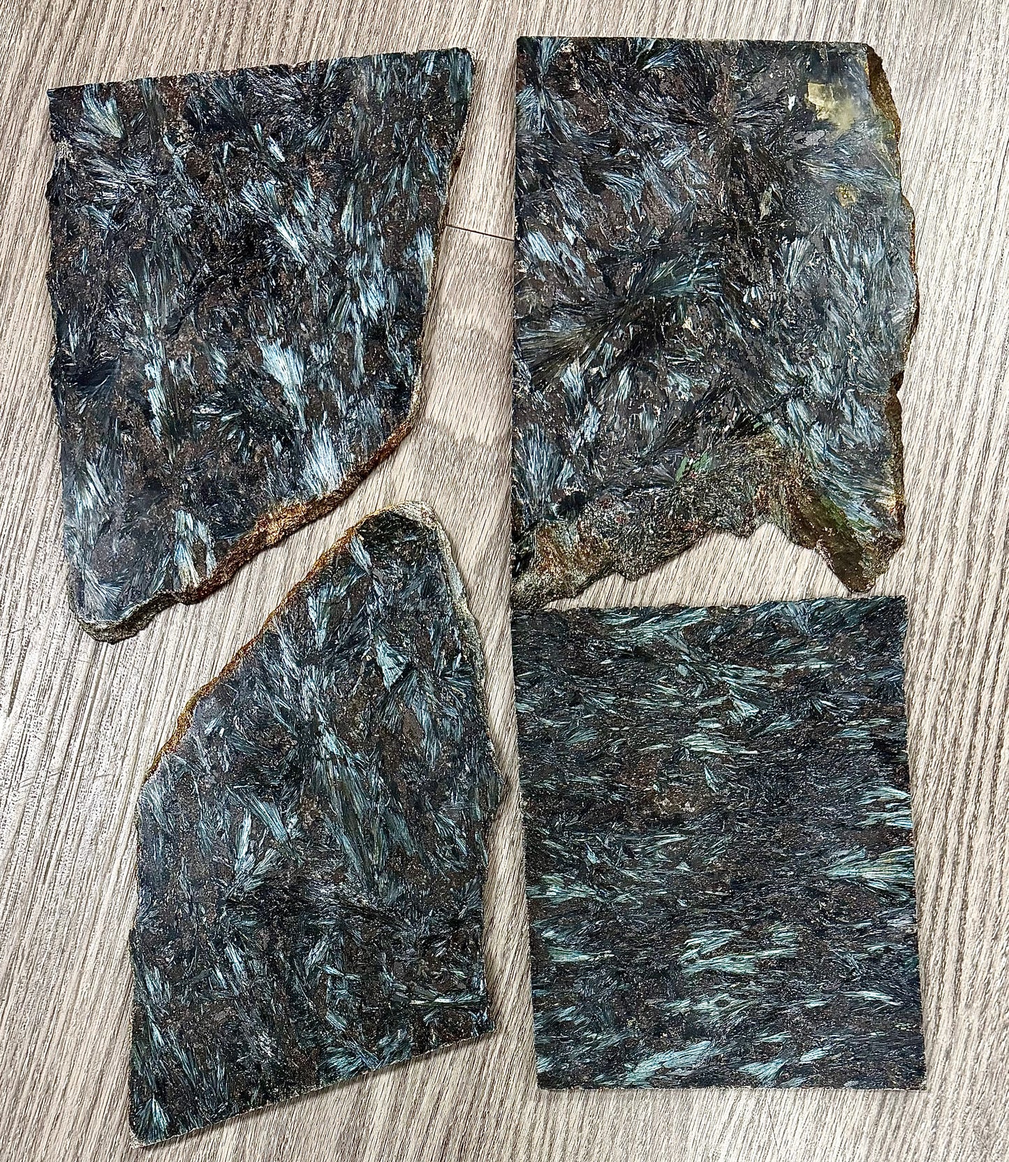 2 lbs Natural Astrophyllite / Arfvedsonite Slabs