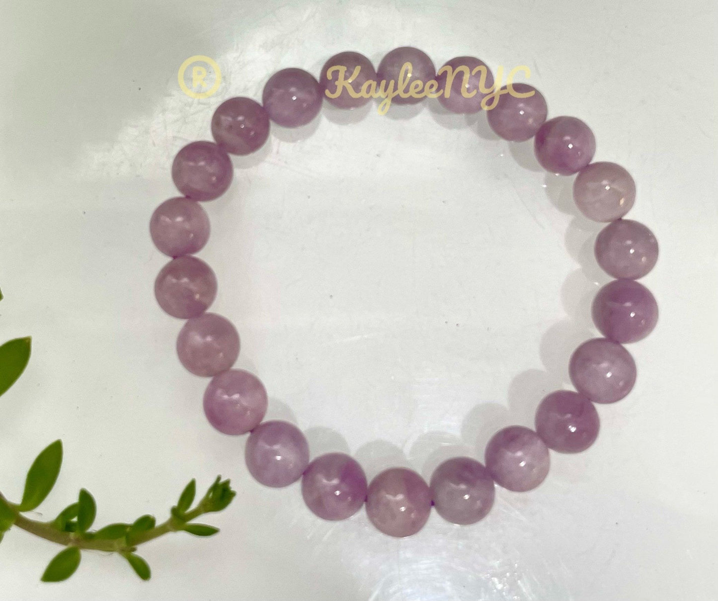 Wholesale 6 Pcs Natural Kunzite 8mm 7.5” Crystal Bracelet Healing Energy