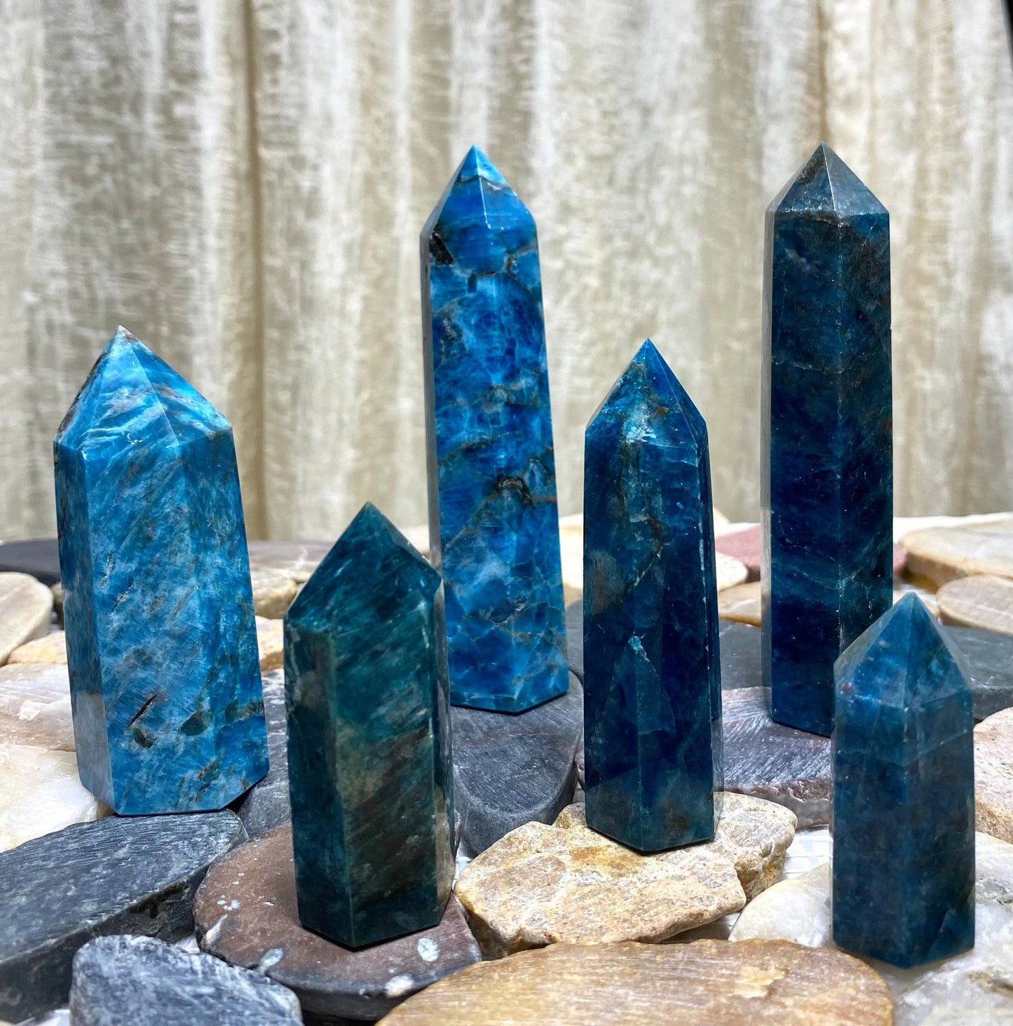 Wholesale Lot 1 lb Natural Apatite Tower Obelisk Point Wand Crystal Energy Healing