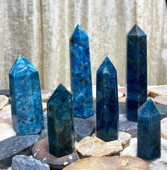 Wholesale Lot 1 lb Natural Apatite Tower Obelisk Point Wand Crystal Energy Healing