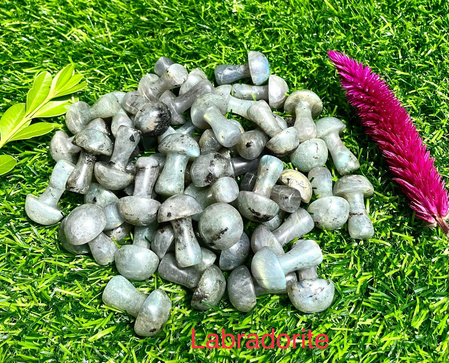 Wholesale Lot 16 PCs Mixed 1” Crystal Mushroom Healing Energy