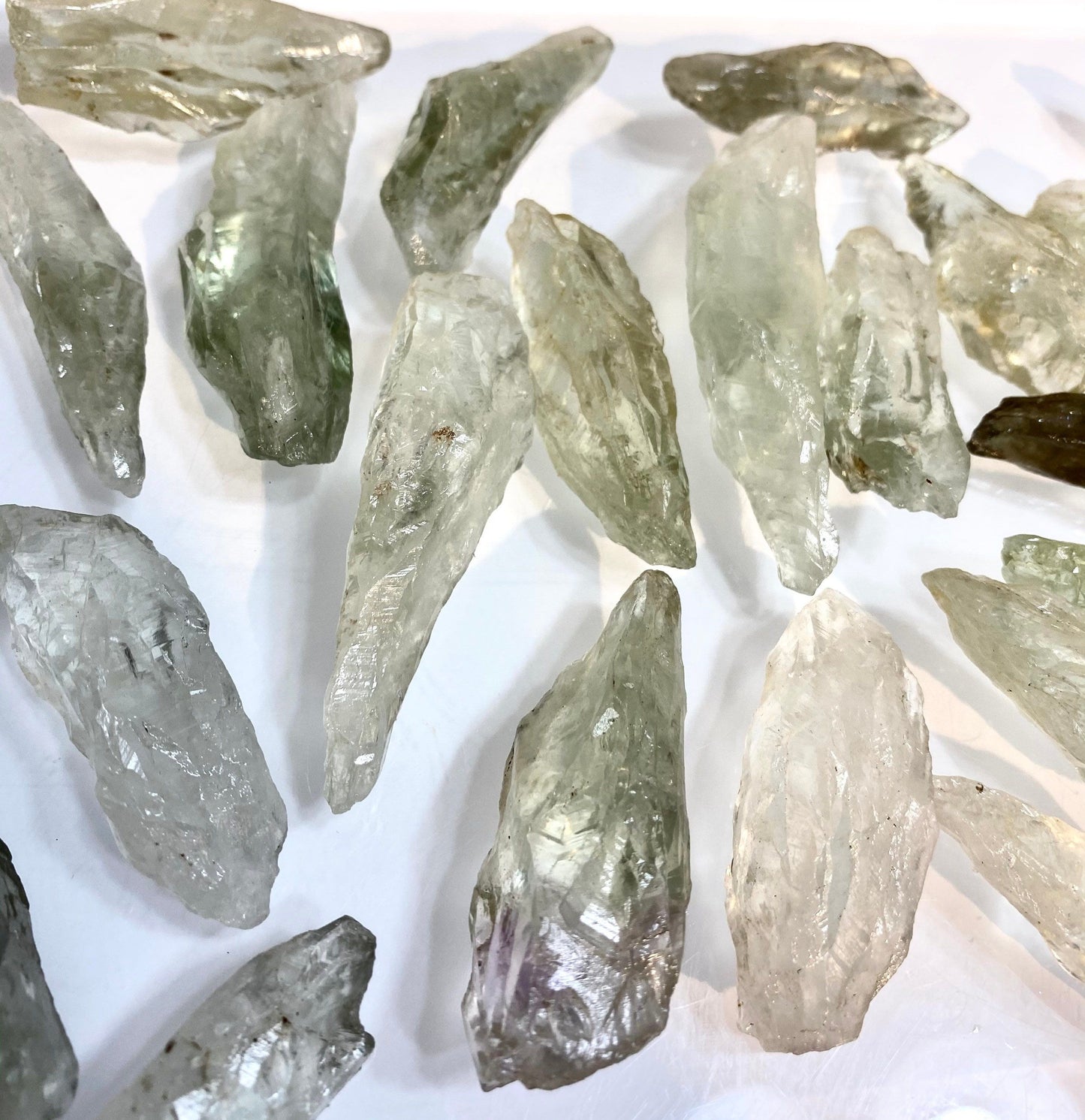 Wholesale Lot 1 Lb Prasiolite Green Amethyst Raw Crystal Healing Energy