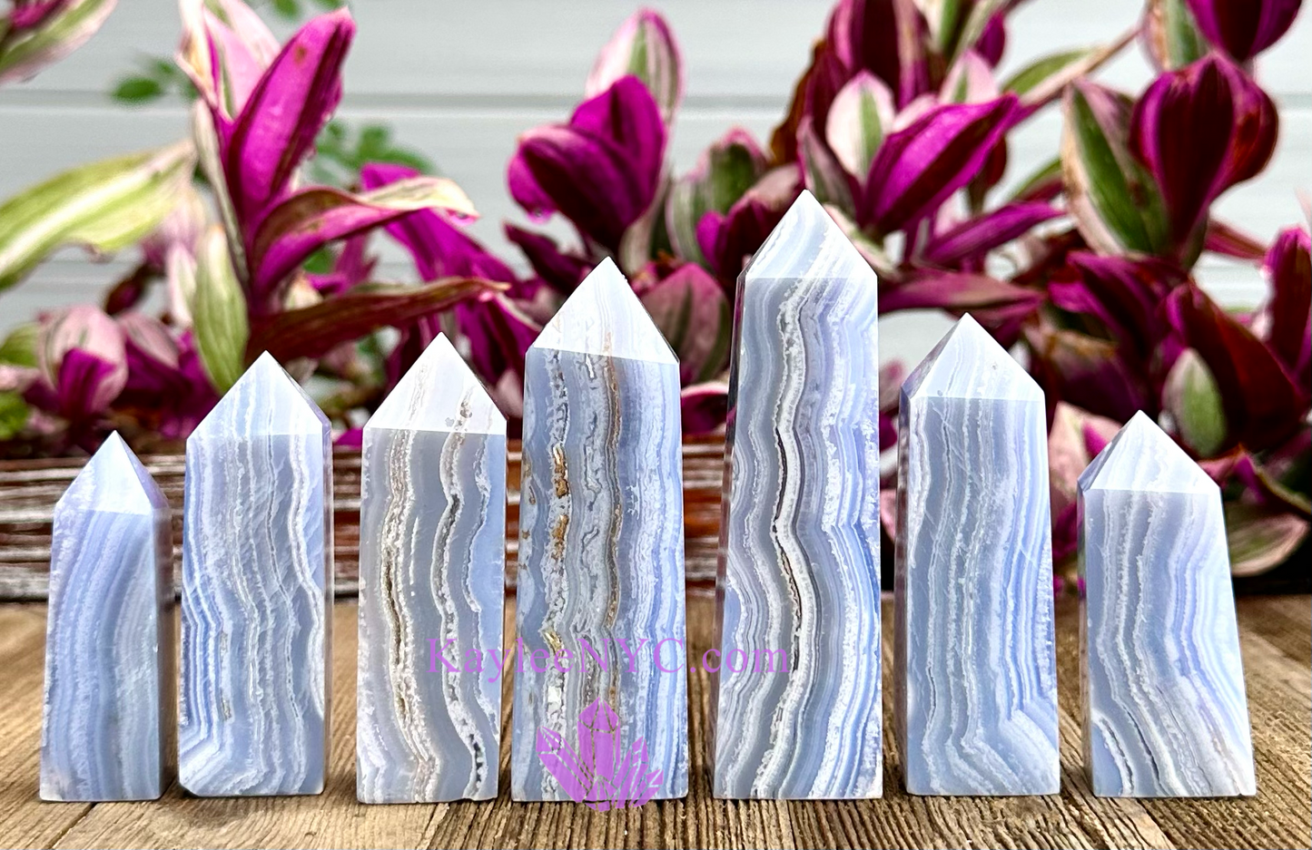 Wholesale Lot 1 Lb Natural Blue Lace Agate Obelisk Point Crystal Natural Energy