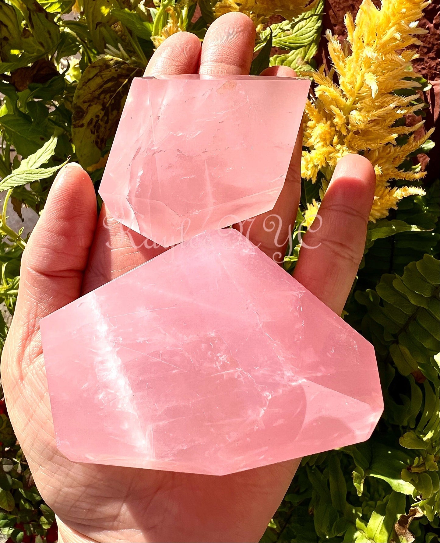 Wholesale Lot 2 lbs Natural Rose Quartz  Crystal Polished Freeform Healing Energy