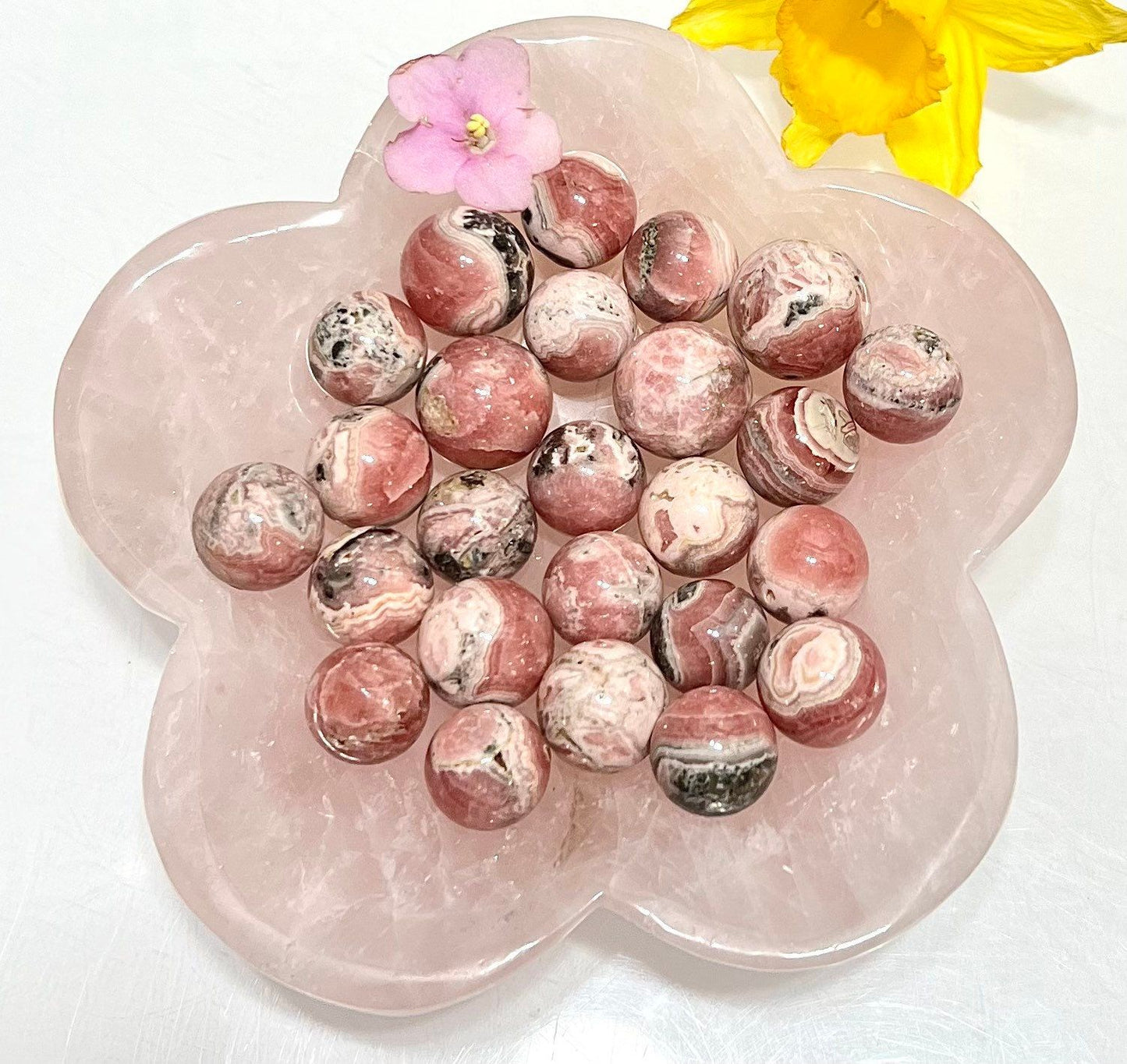 Wholesale Lot 0.5 lb Natural Rhodochrosite Spheres Crystal Ball Energy Healing