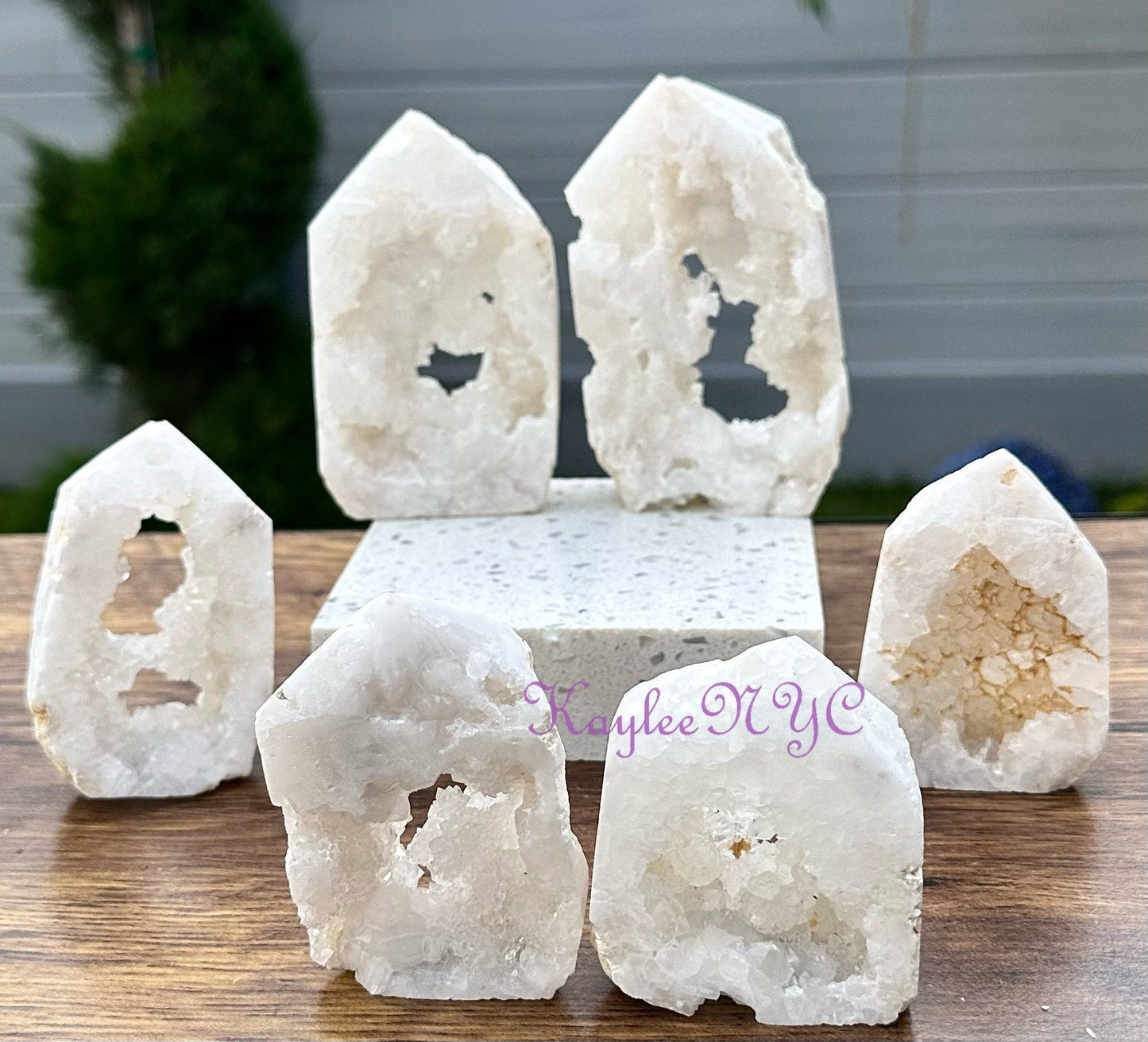 Wholesale Lot 2 Lb Natural White Druzy Quartz Tower Crystal Healing Energy