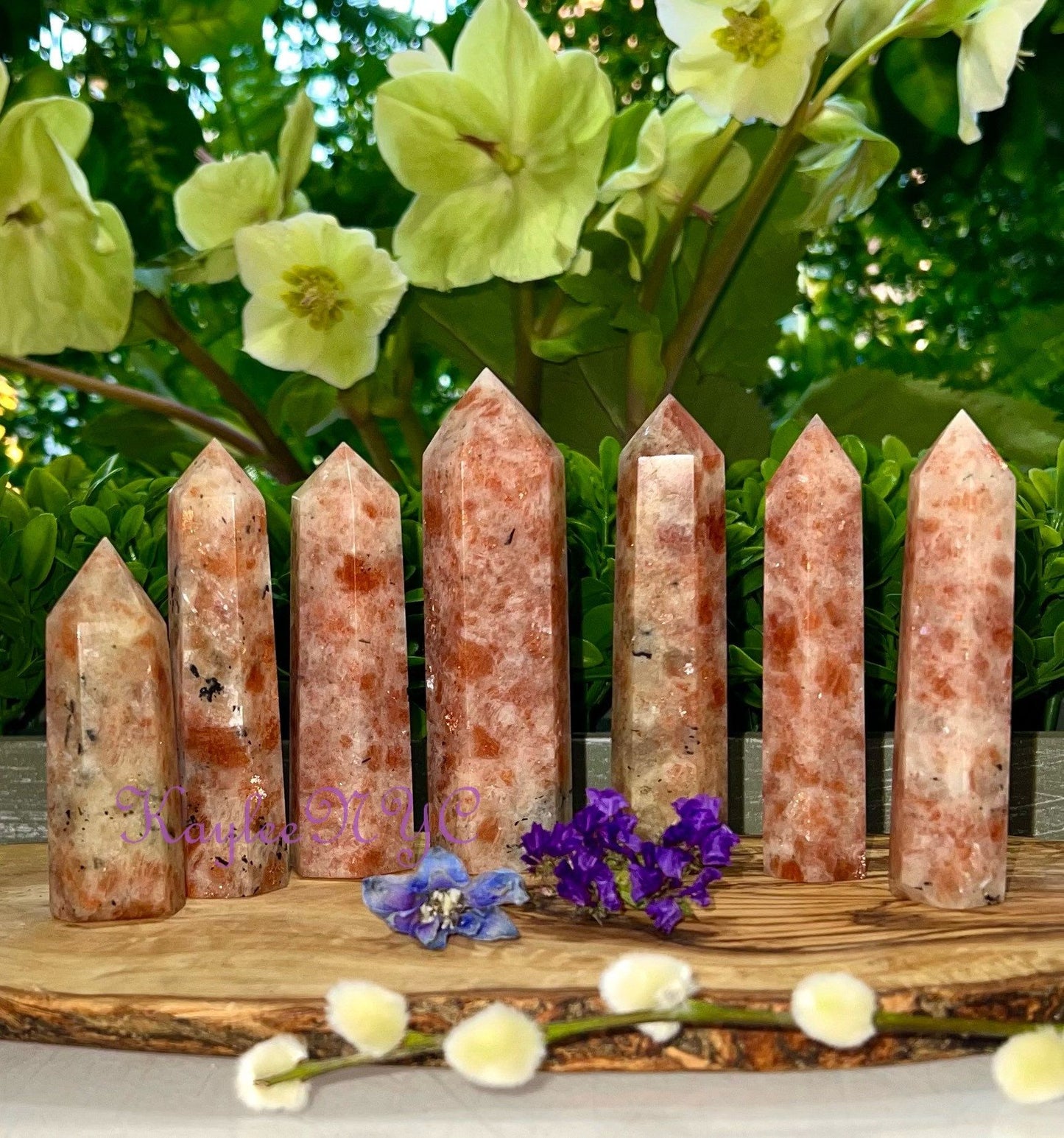 Wholesale Lot 1 lb Natural Sunstone Tower Obelisk Point Wand Crystal Energy Healing