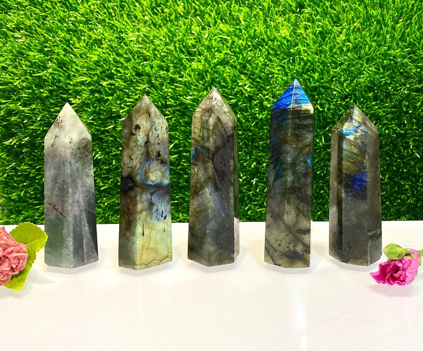 Wholesale Lot 1 Lb Natural Labradorite Obelisk Point Crystal Natural Energy