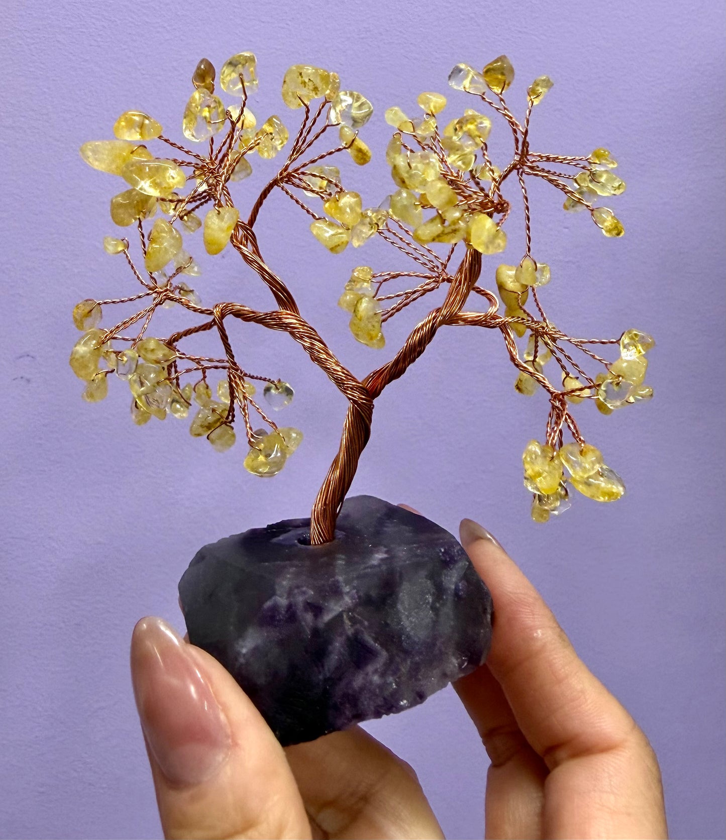 Wholesale Lot 7Pcs Bonsai Tree with Fluorite Crystal Base