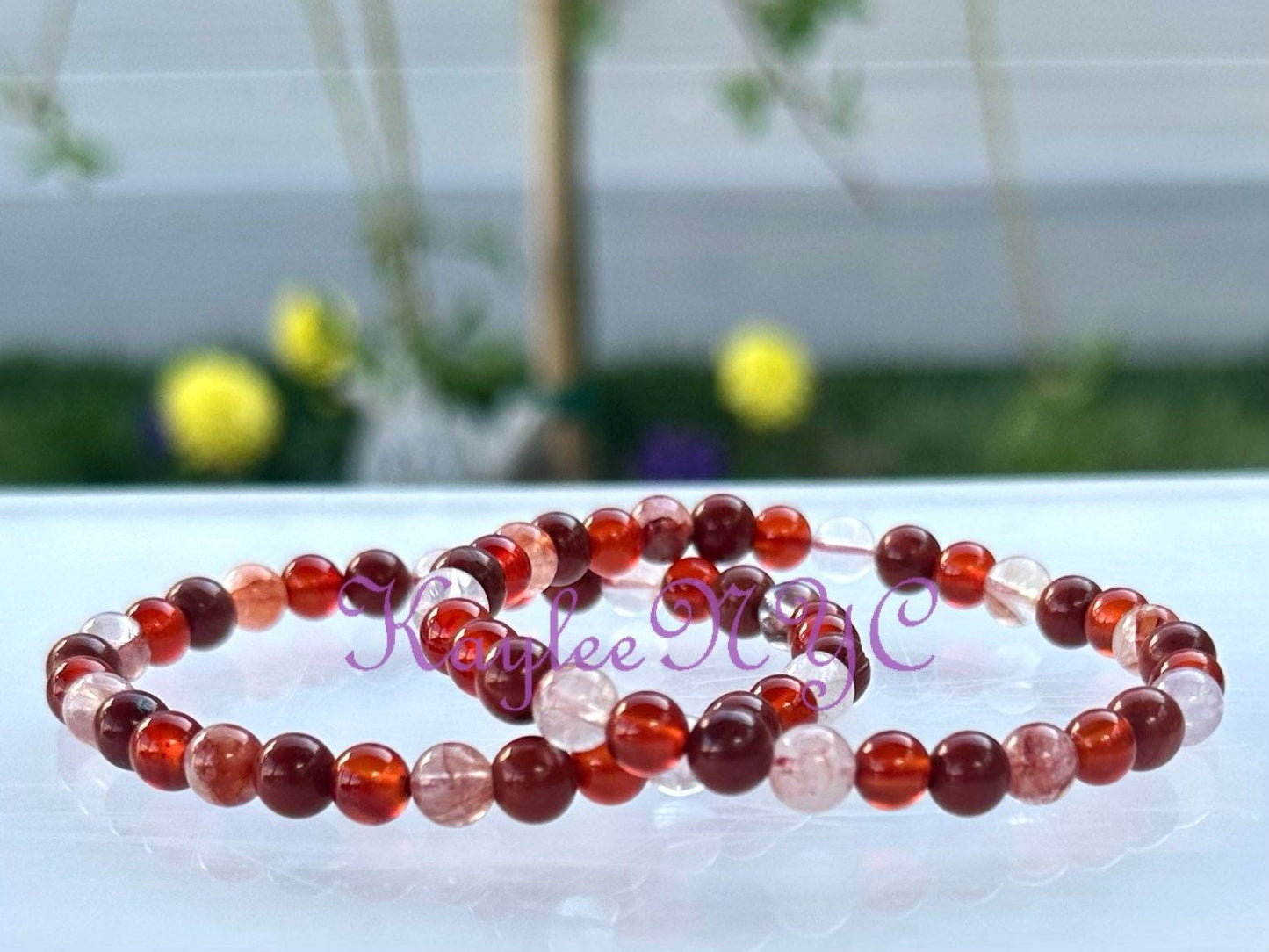 Wholesale 6 Pcs Root Chakra Bracelet 6mm 7.5” Healing Energy Crystal