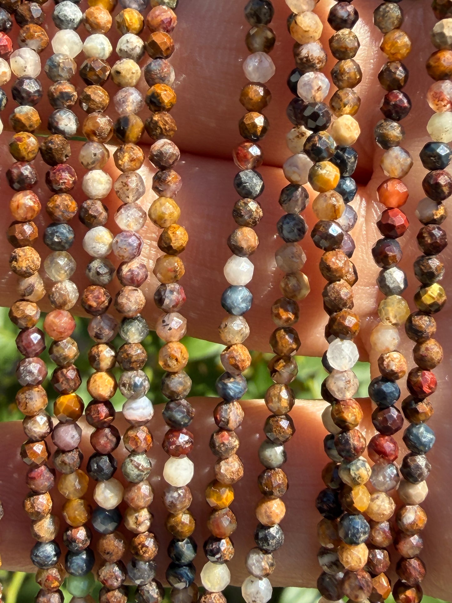 6 PCs 2mm Natural Pietersite Anklet