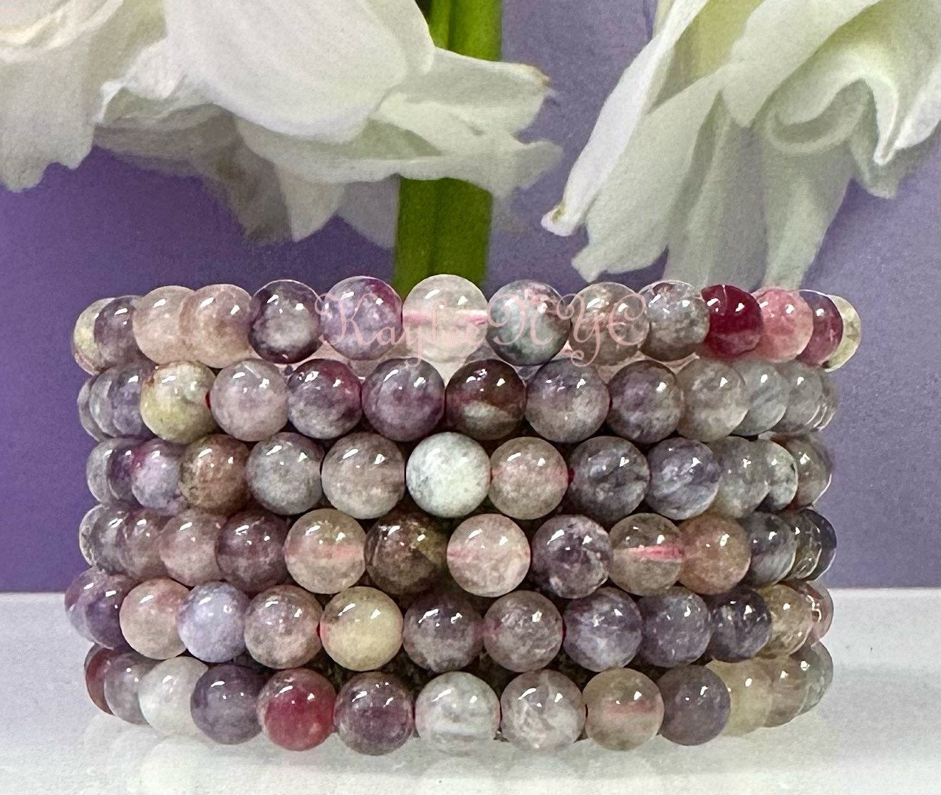 Wholesale 6 Pcs Natural Unicorn Stone Bracelet 6mm 7.5” Healing Energy Crystal