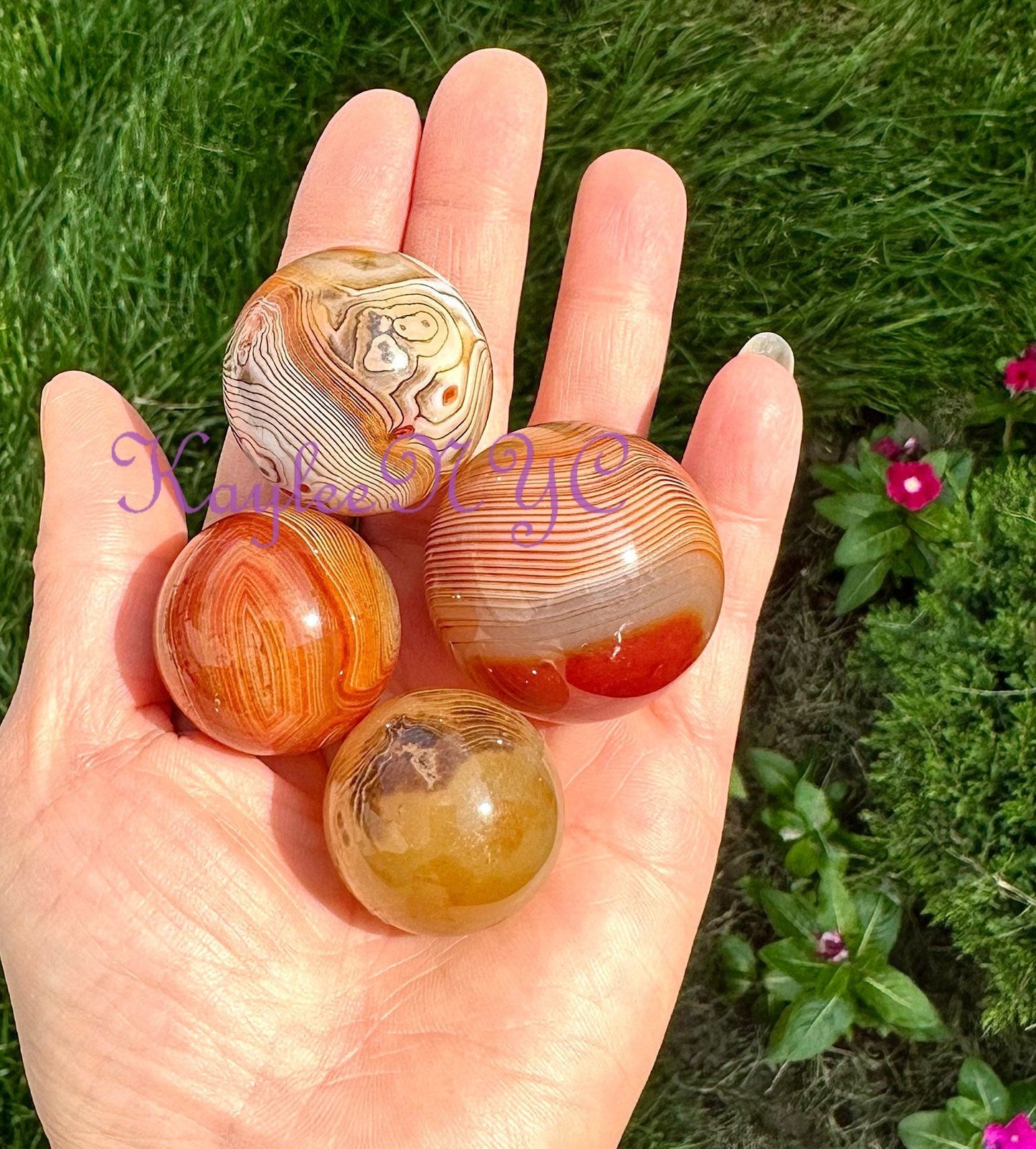 Wholesale Lot 2 Lbs Natural Sardonyx Spheres Crystal Ball Energy Healing