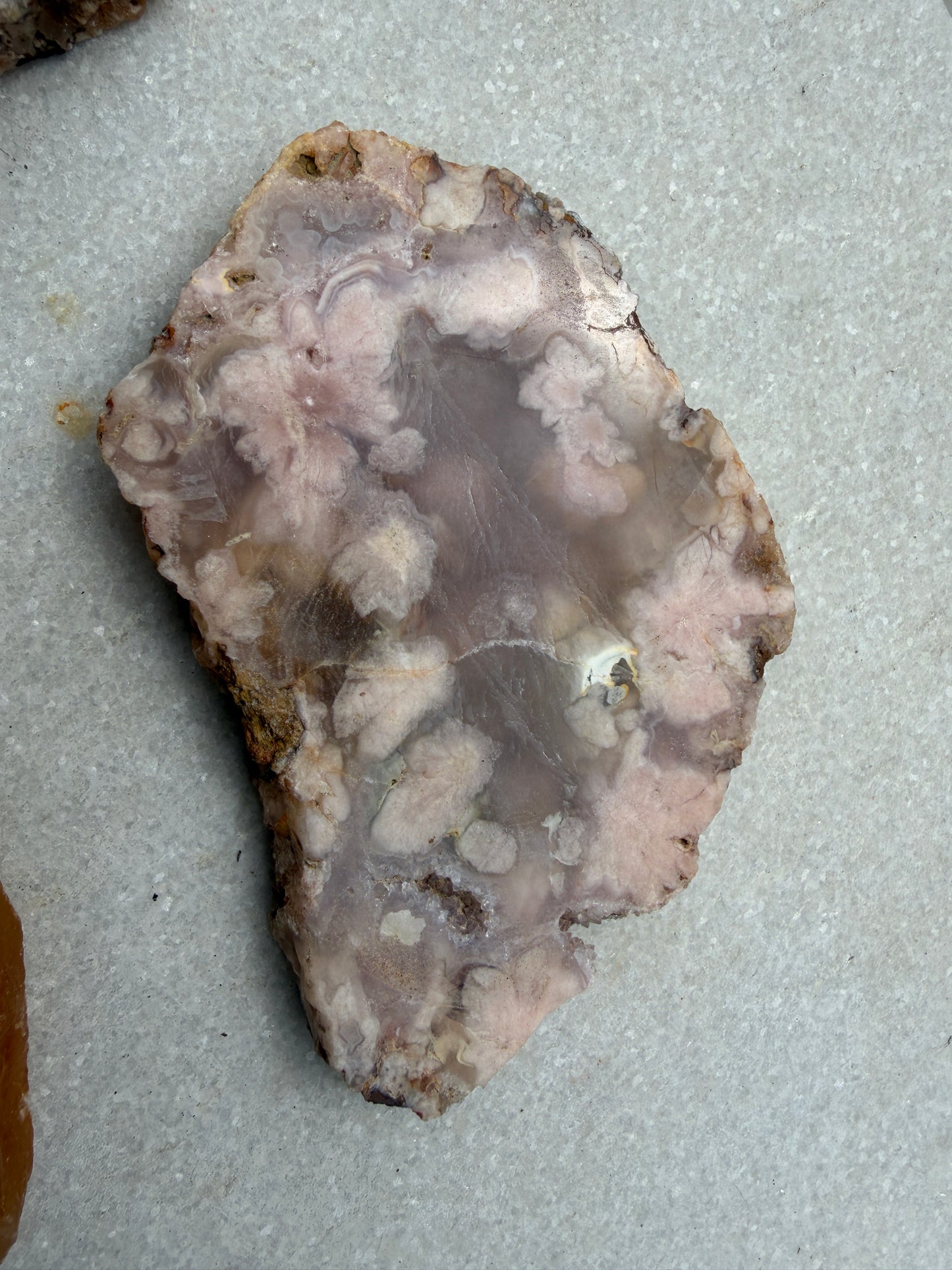 2 lbs Natural Pink Amethyst Flower Agate Slabs crystal healing energy