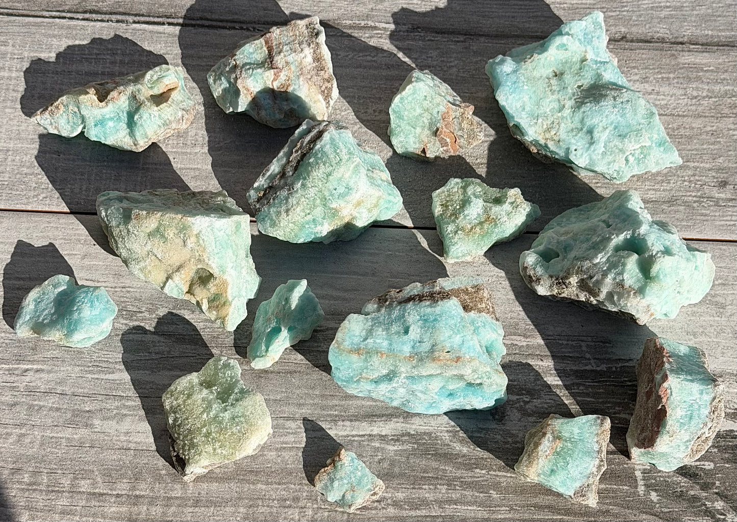 2 lbs Natural Blue Aragonite Rough Crystals Healing Energy