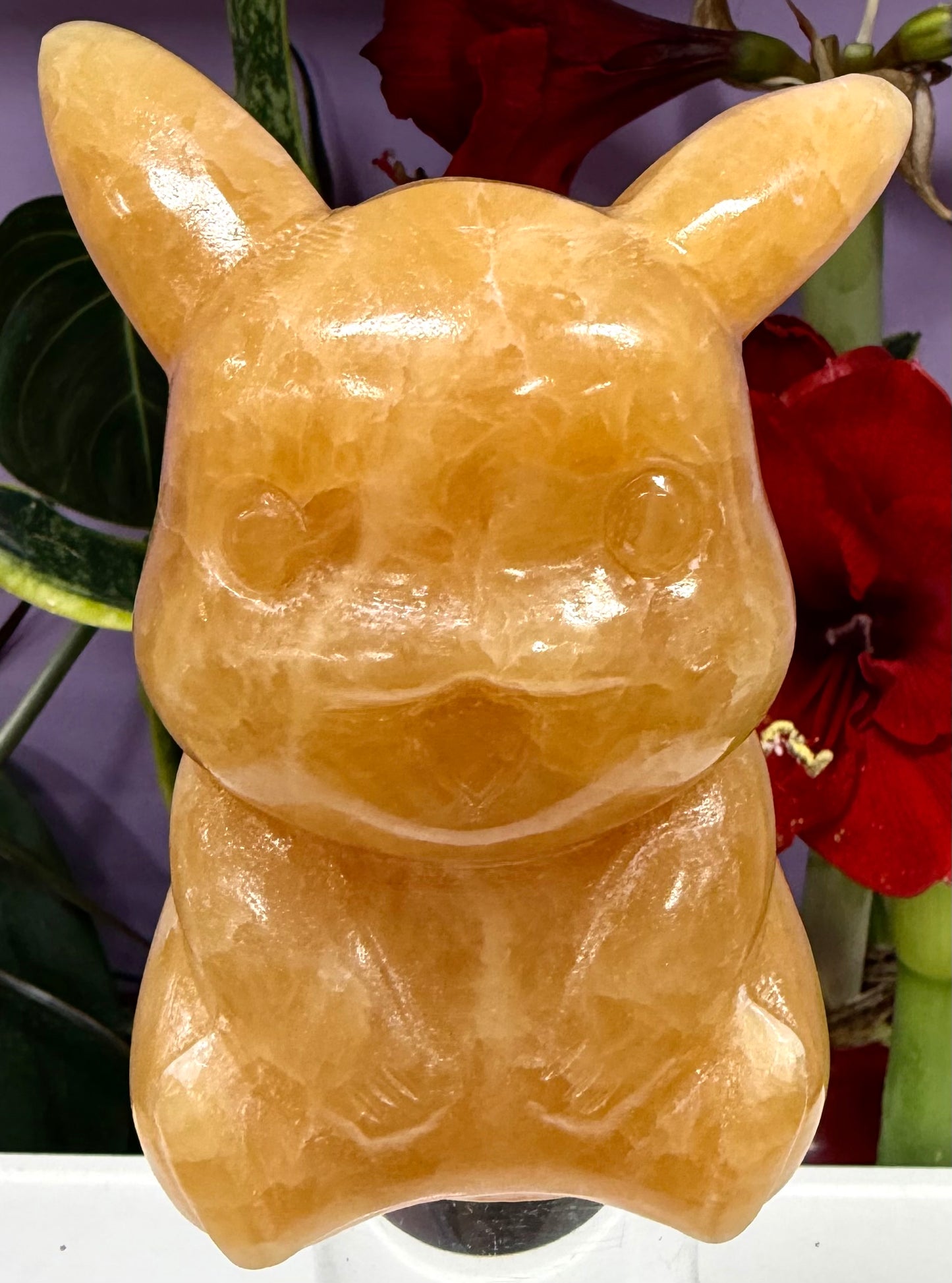 3 PCs Natural Orange Calcite Pikachu Crystal Healing Energy
