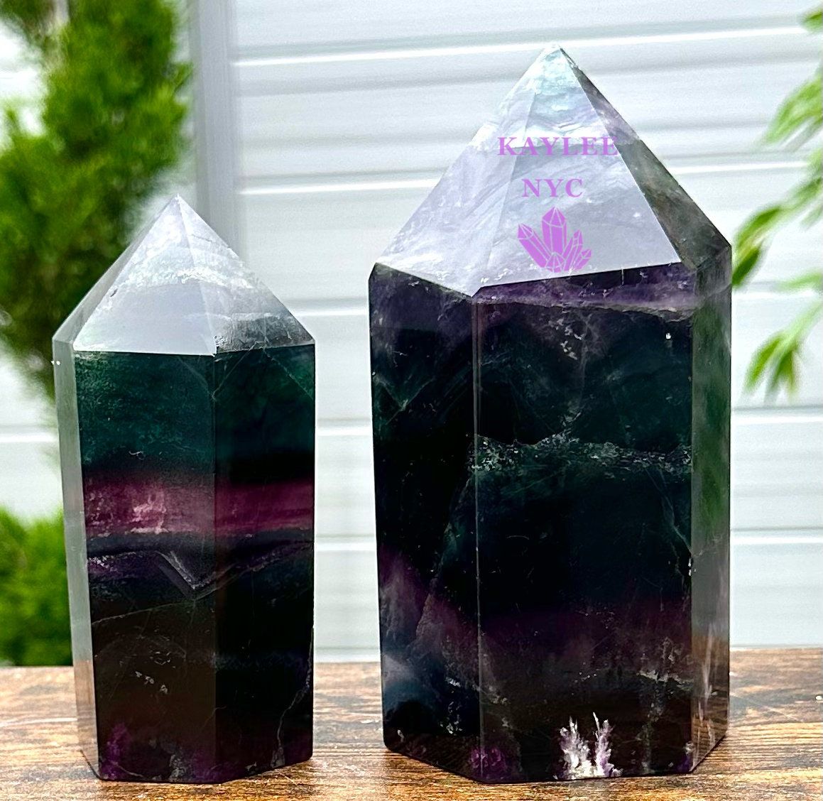 Wholesale Lot 2-3 pcs large Natural Fluorite obelisk Tower Point Crystal Healing Energy 6.8-7lbs