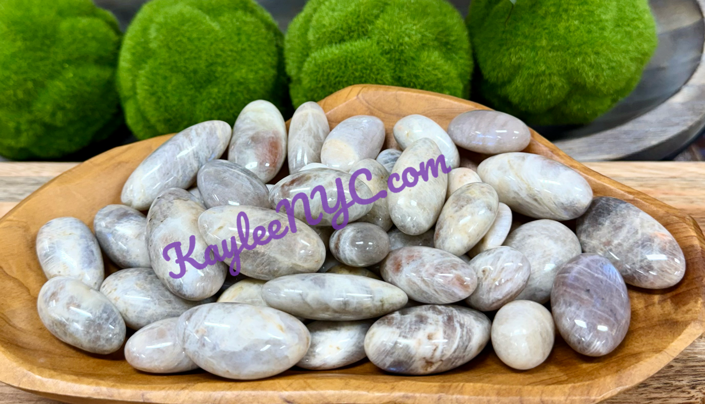 Wholesale Lot 2 lbs Natural Moonstone Sunstone Tumble Stone Healing