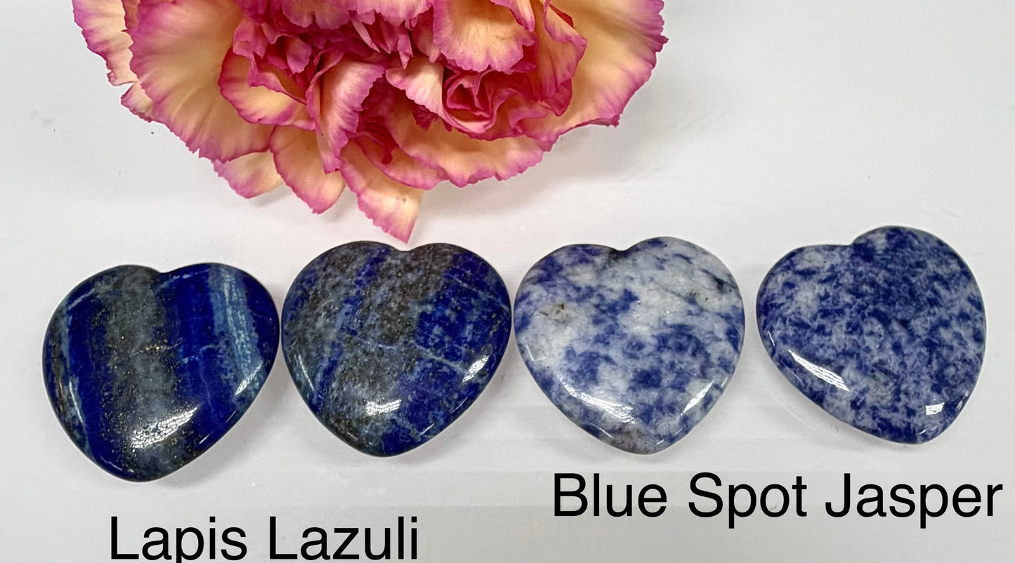 Wholesale Lot 12 Pcs 30mm Mixed Crystal Hearts Healing Energy