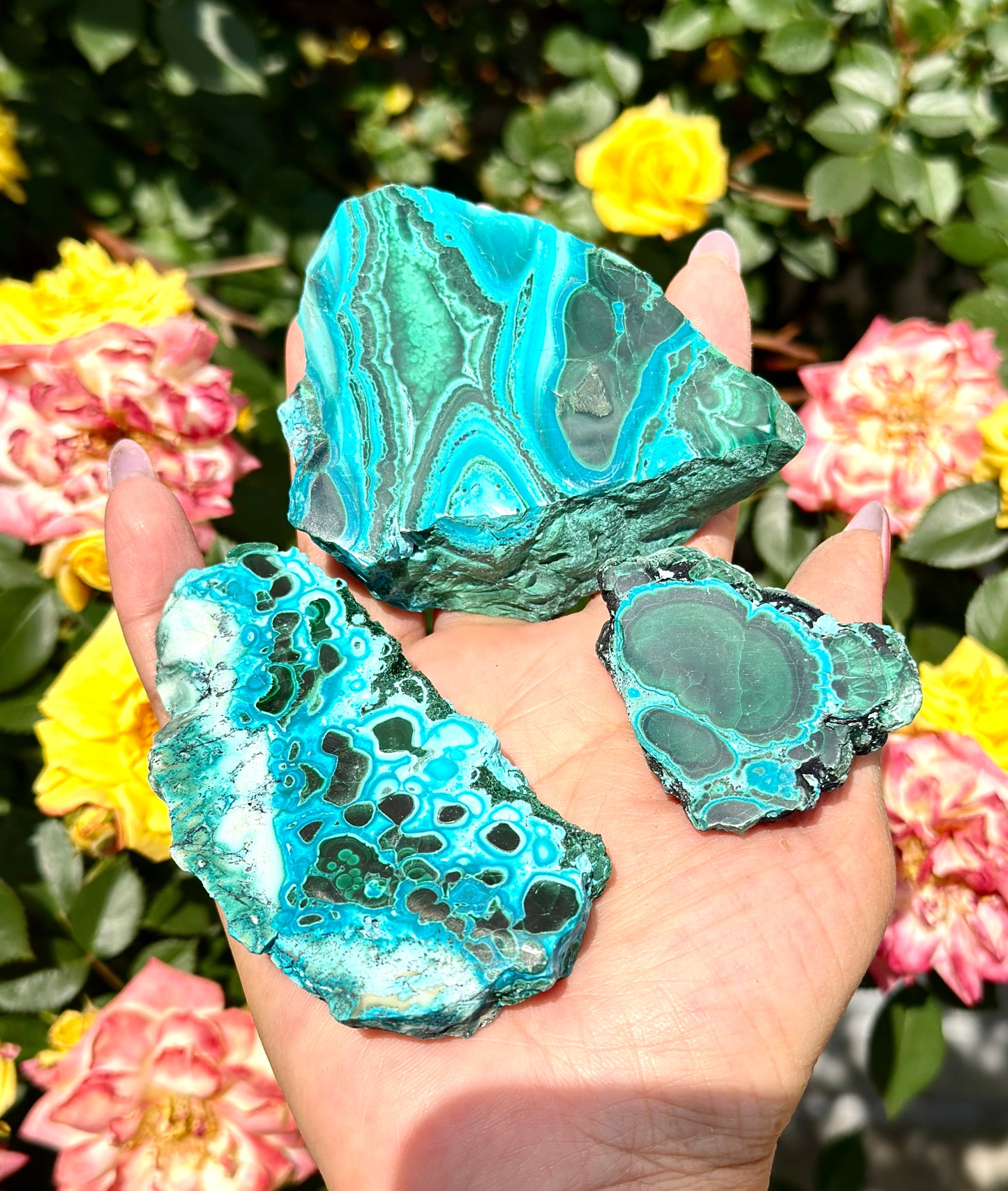 Wholesale 2 lbs Natural Chrysocolla Malachite Slabs Crystal