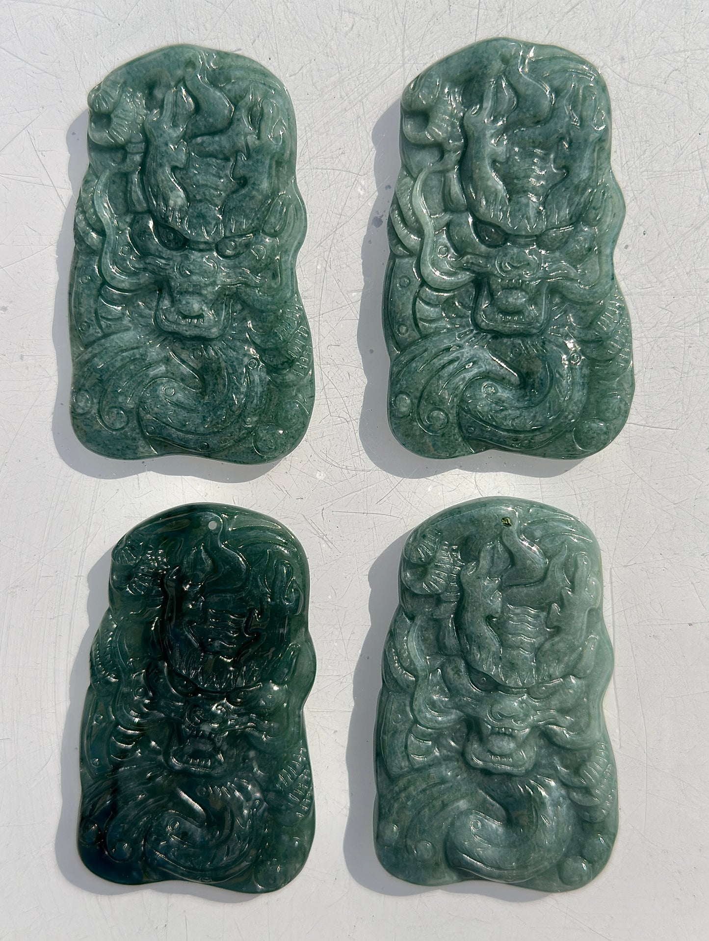 Wholesale Lot 6 Pcs Natural Jade Dragon Carving Cab Crystal Healing Energy