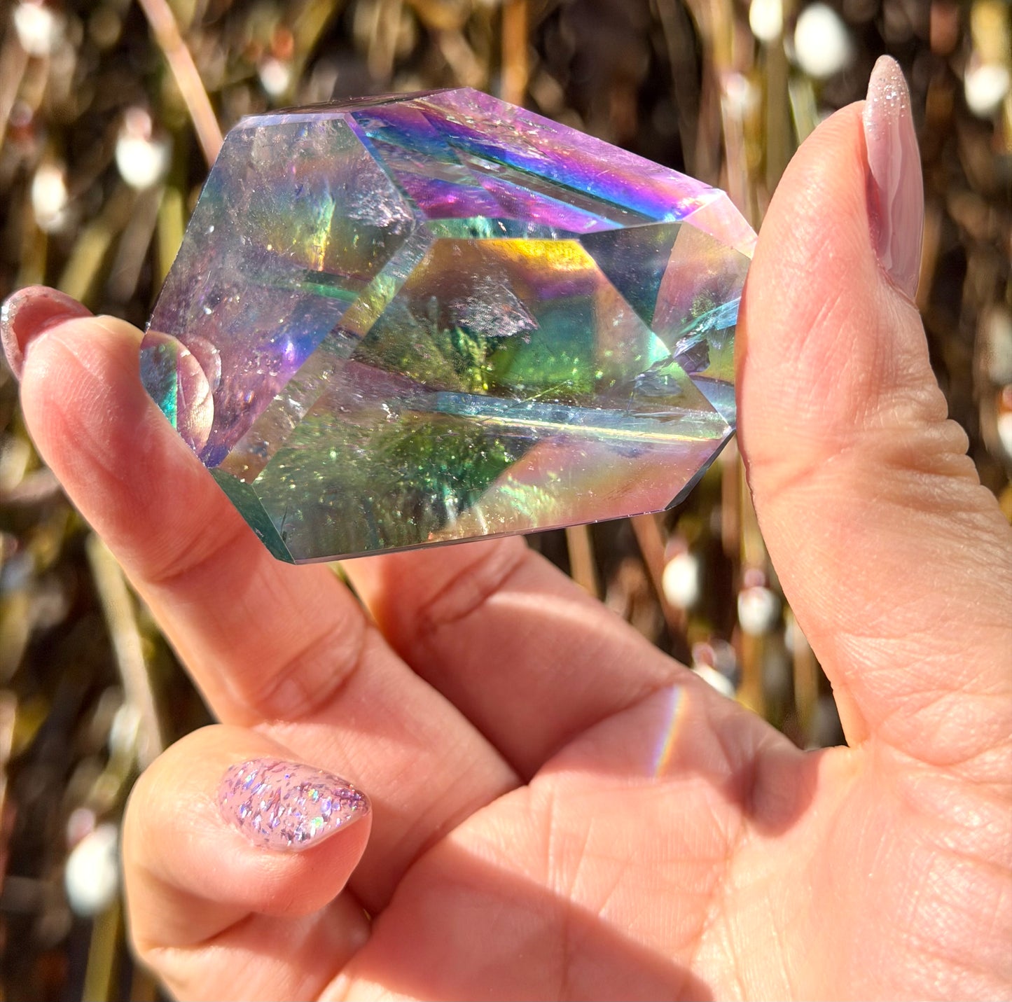 Wholesale Lot 2 lbs Tanzine Aura Freeform Crystal Polished Healing Energy
