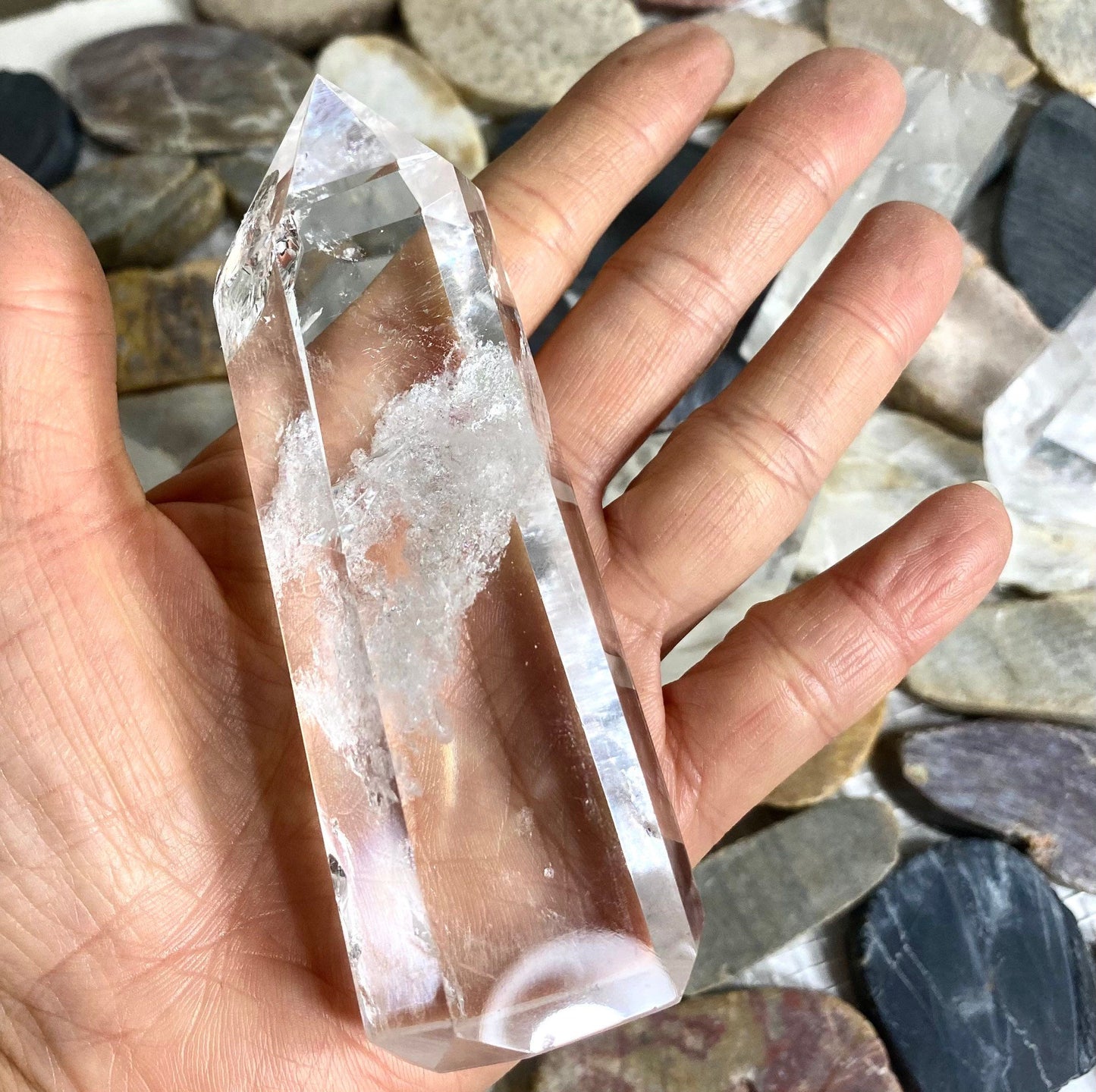 Wholesale Lot 2 lbs Clear Quartz Obelisk Tower Point Crystal Natural Energy