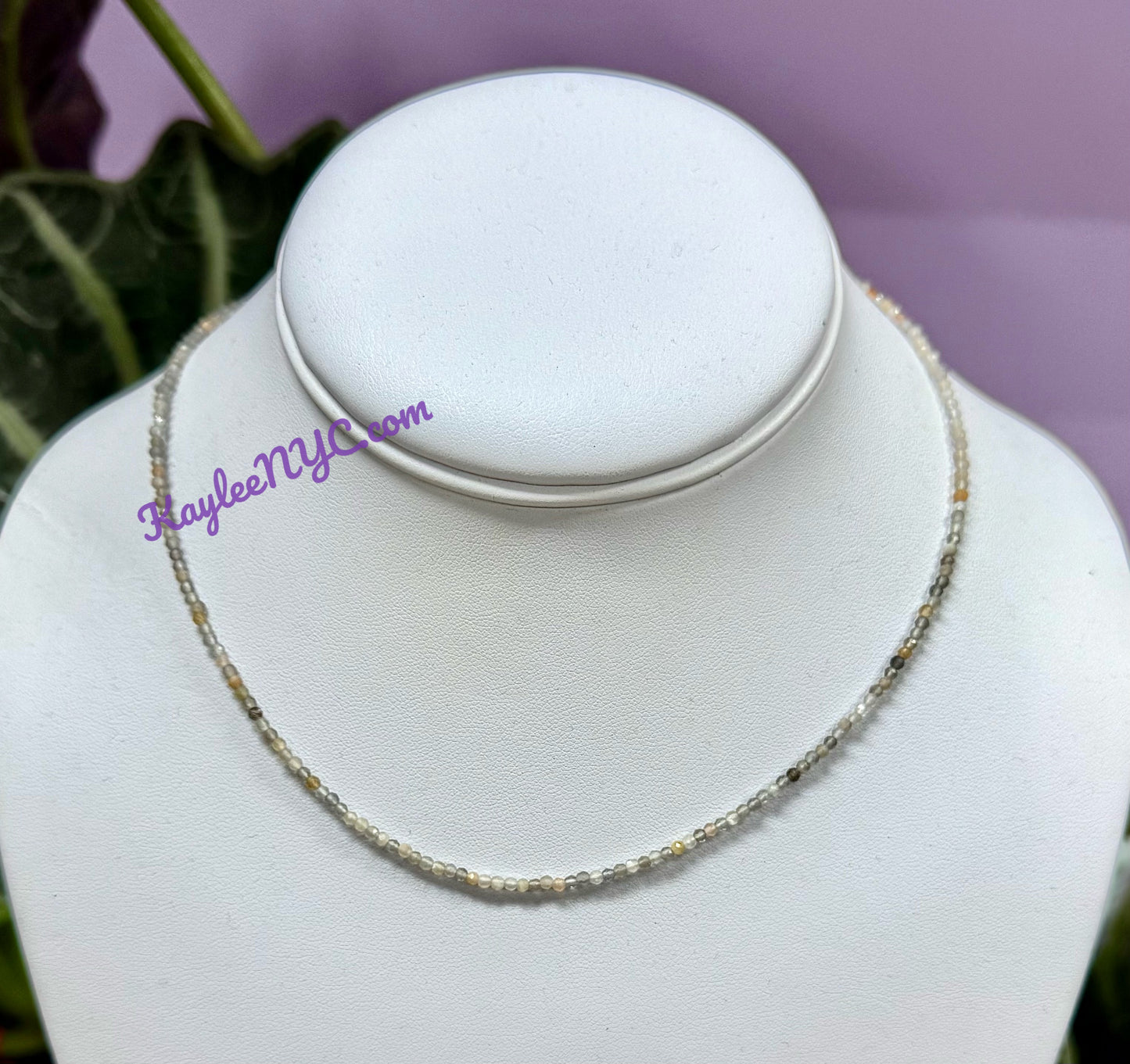 6 PCs 2mm Natural Mix Moonstone Necklaces