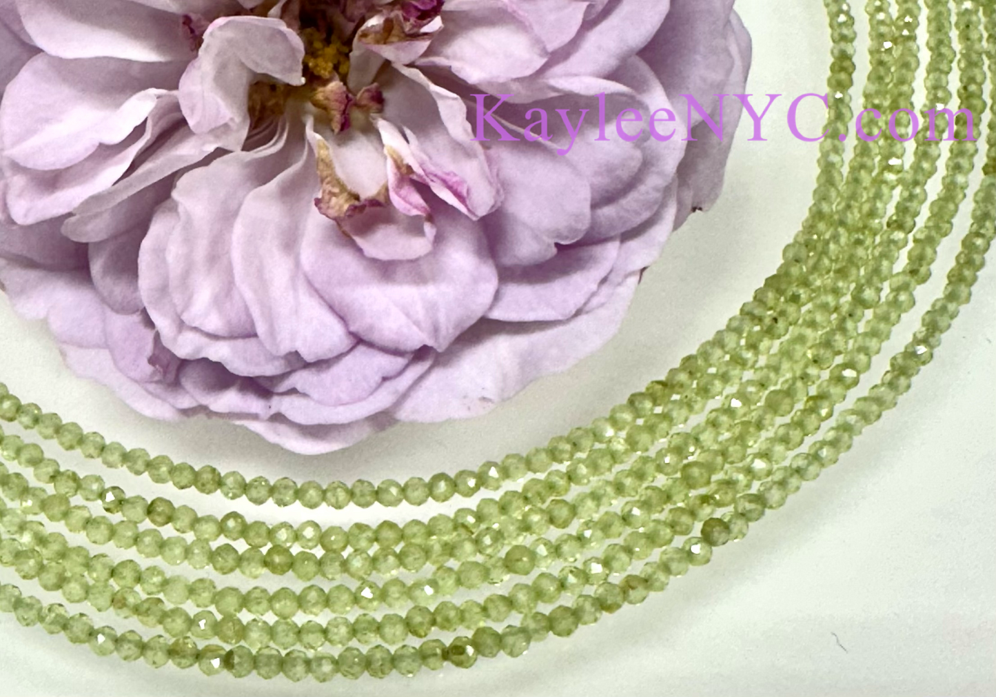 6 PCs 2mm Natural Peridot Necklaces