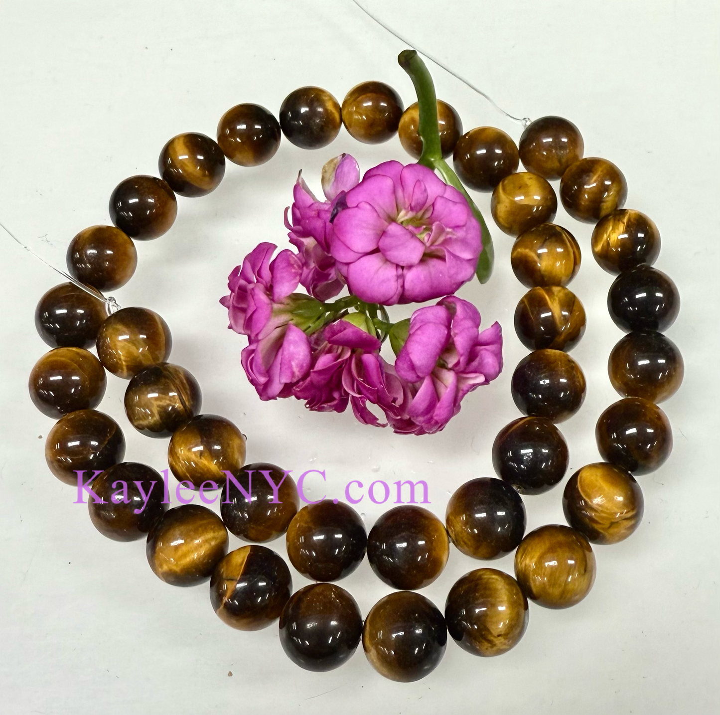 3 strands 10mm Natural Tiger Eye Beads Crystal Healing Energy