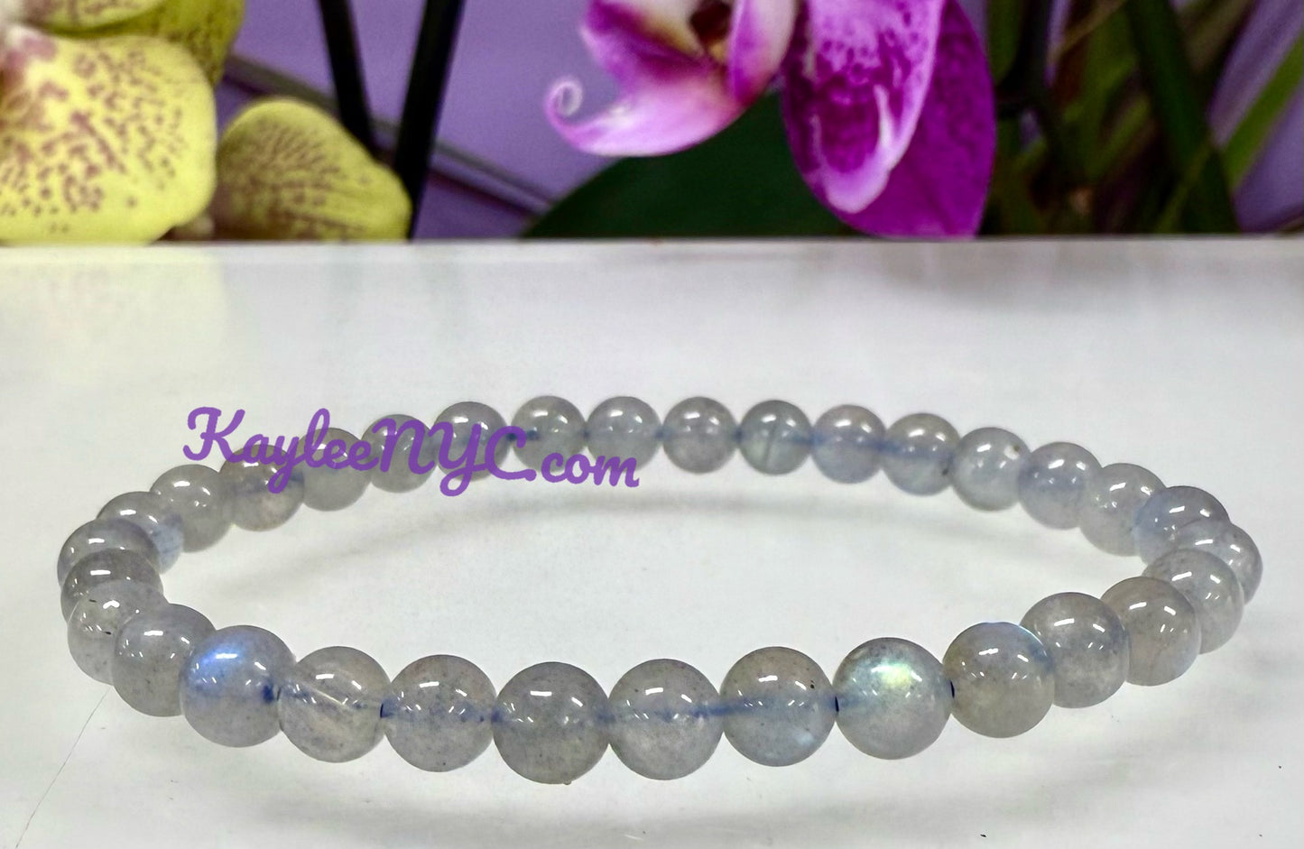 Wholesale 6 Pcs Natural Labradorite Bracelet 6mm 7.5” Healing Energy Crystal
