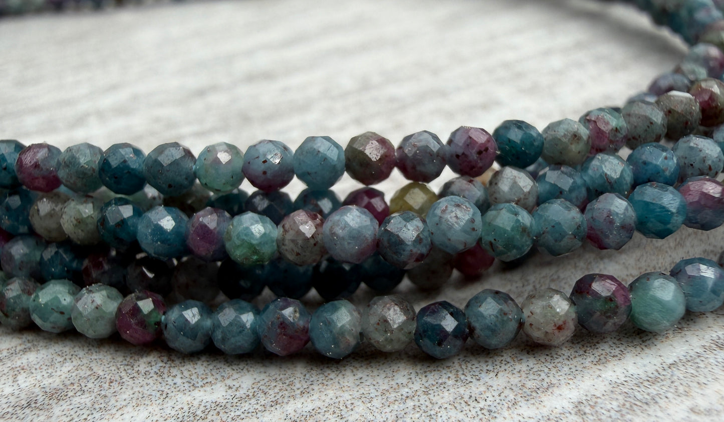Wholesale 6 Pcs 2mm Natural Ruby and Sapphire Anklets Crystals Healing Energy