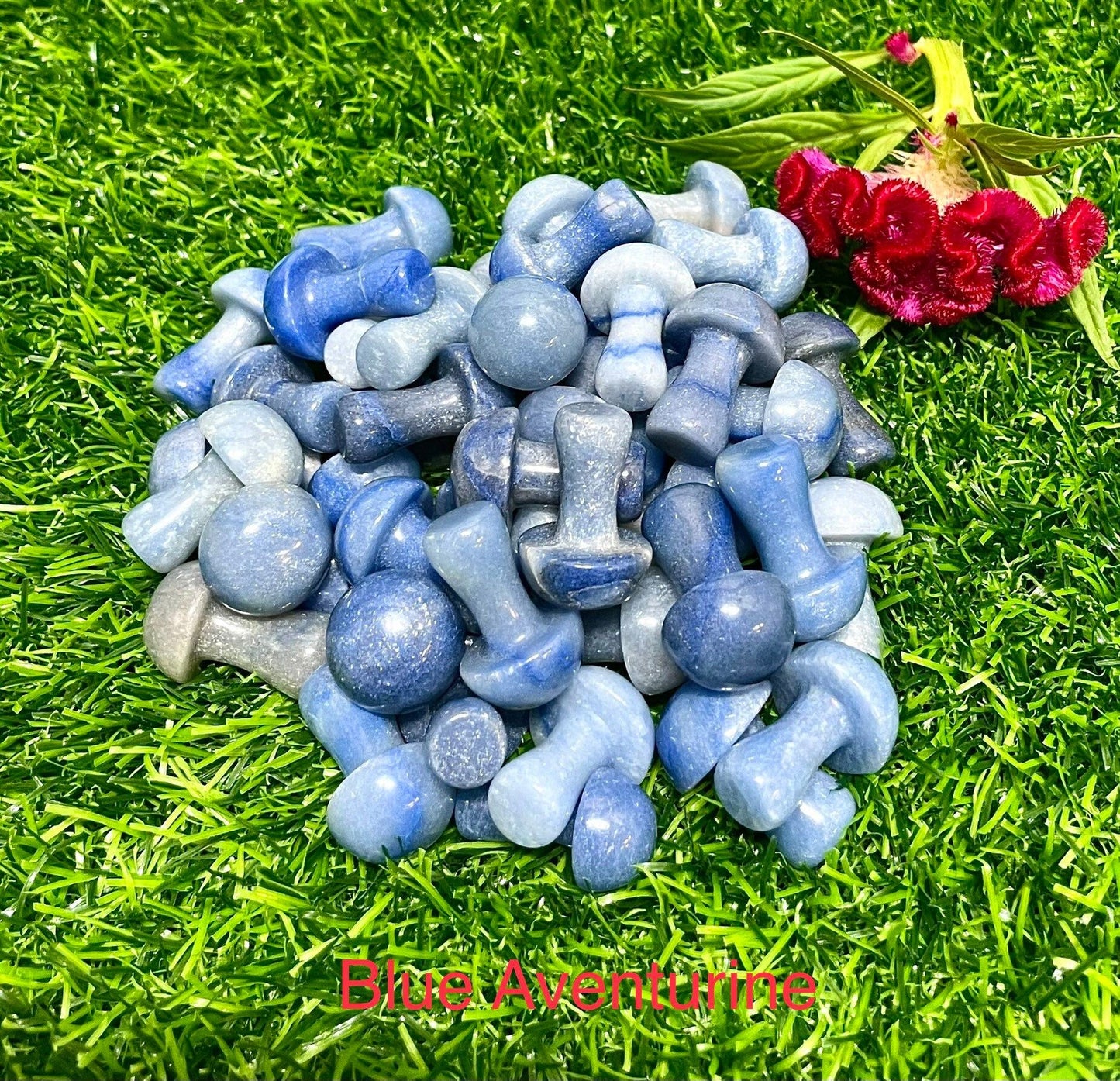 Wholesale Lot 16 PCs Mixed 1” Crystal Mushroom Healing Energy