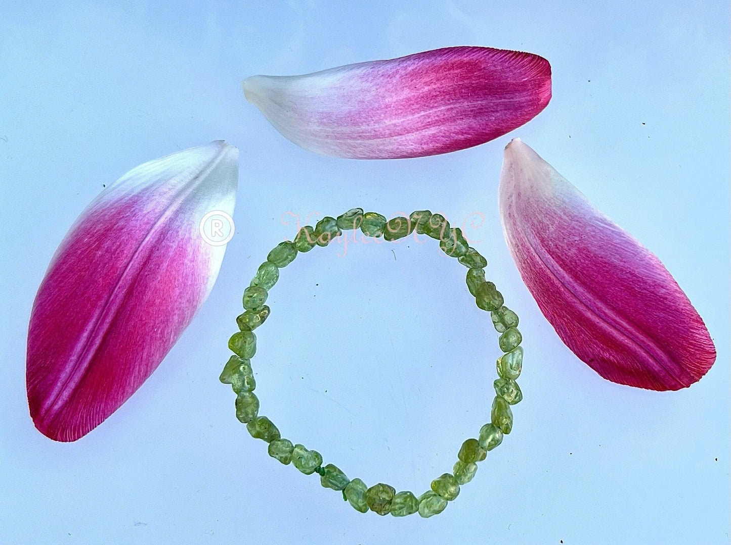 Wholesale 6 Pcs Natural Peridot 7” Crystal Healing Stretch Bracelet