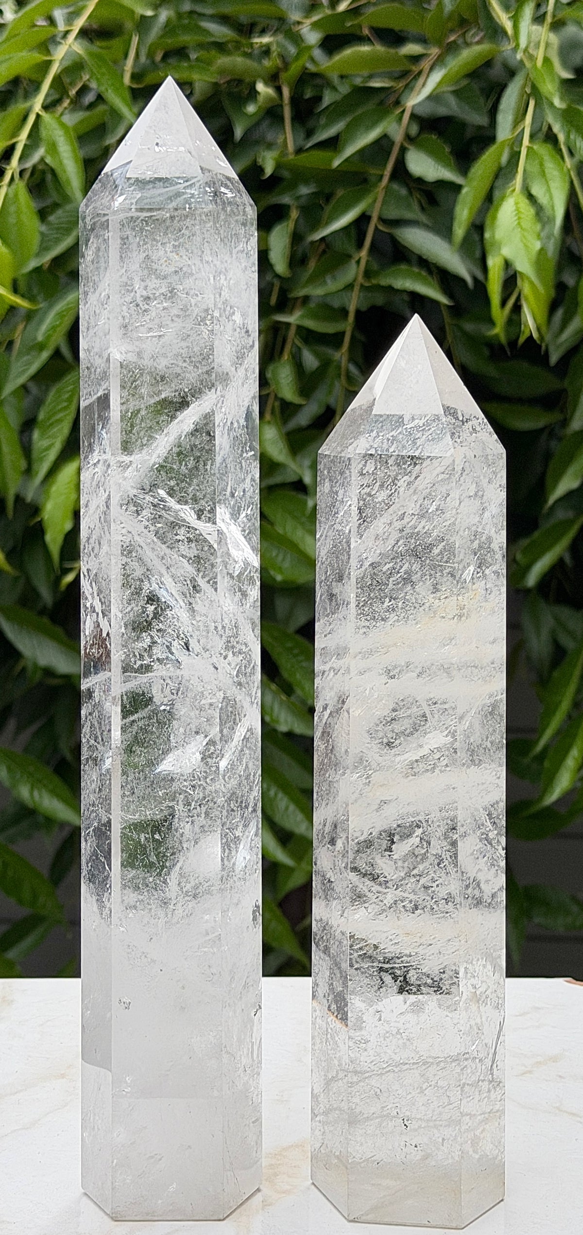 2-3pcs Natural Clear Quartz Large Tower Obelisk Crystals Healing Energy