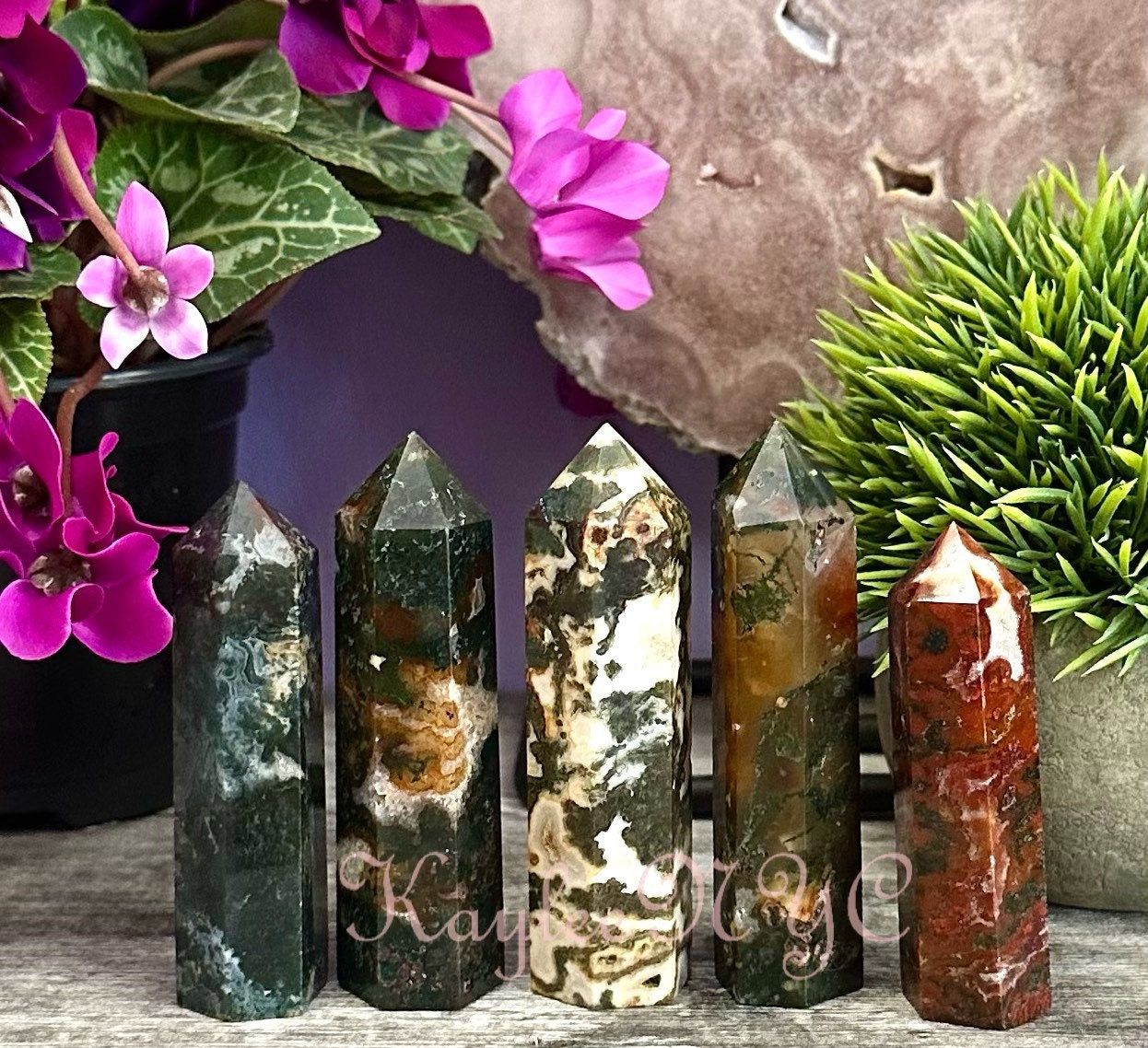 Wholesale Lot 1 Lb Red Moss Agate Obelisk Tower Point Crystal Healing Energy