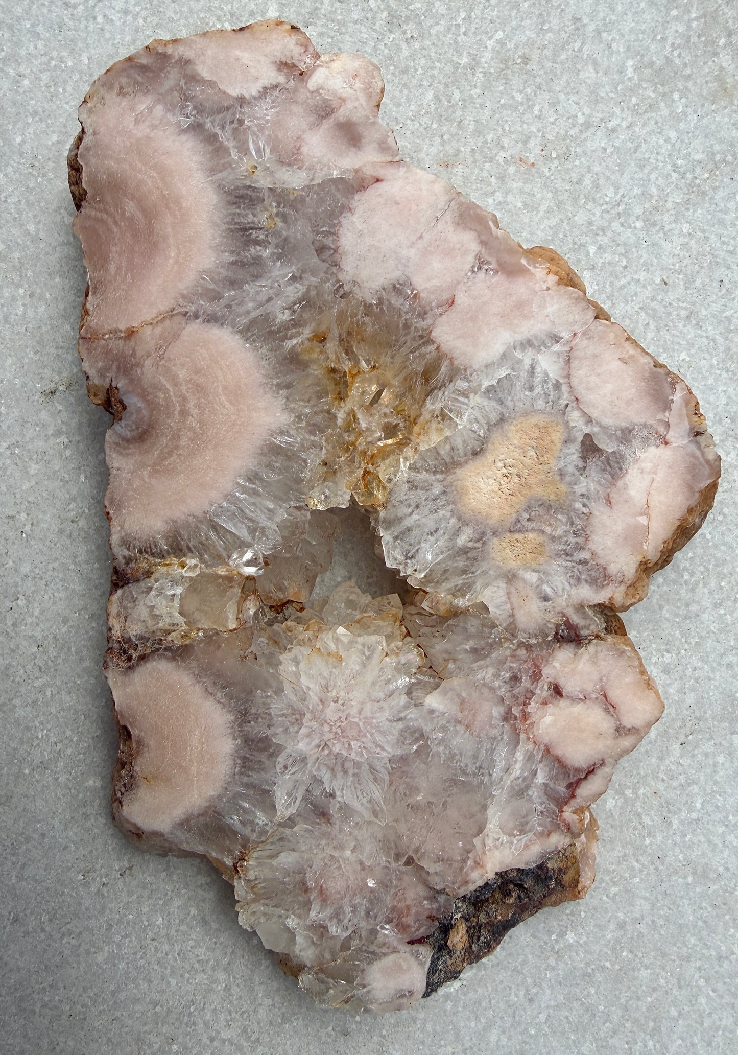 2 lbs Natural Pink Amethyst Flower Agate Slabs crystal healing energy