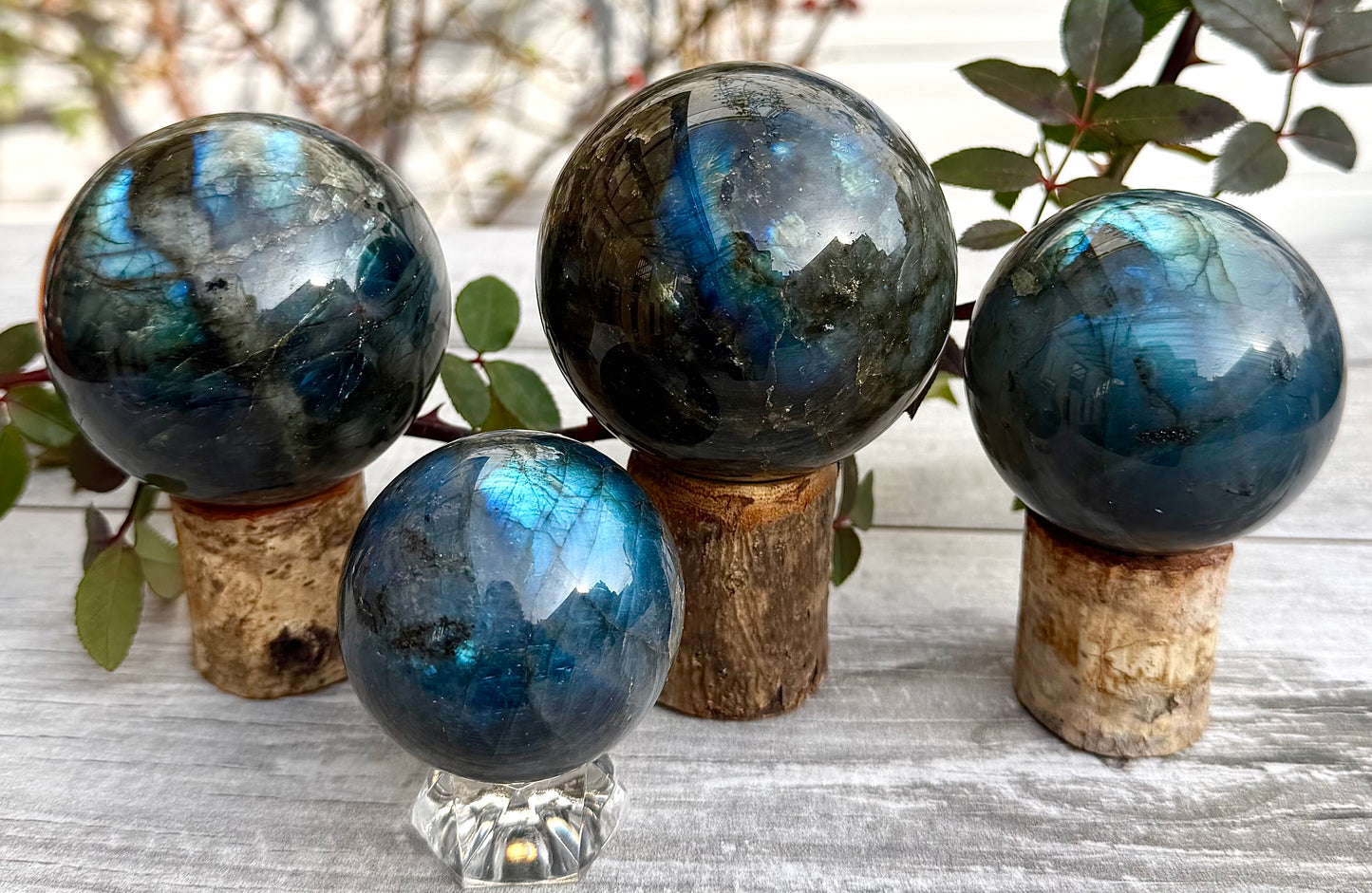 Wholesale Lot 3-4 pcs  Natural Labradorite Sphere Crystal Ball healing energy