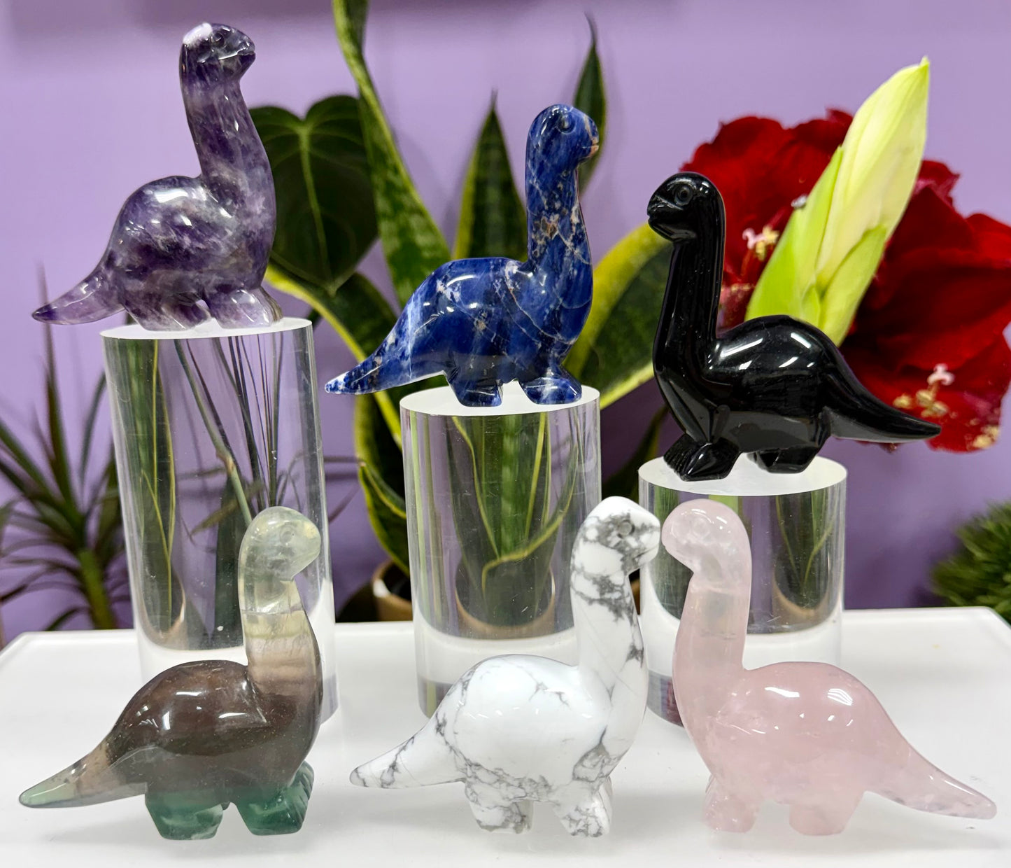 Wholesale Lot 6 PCs Natural mix Crystal Dinosaurs Crystal Healing Energy